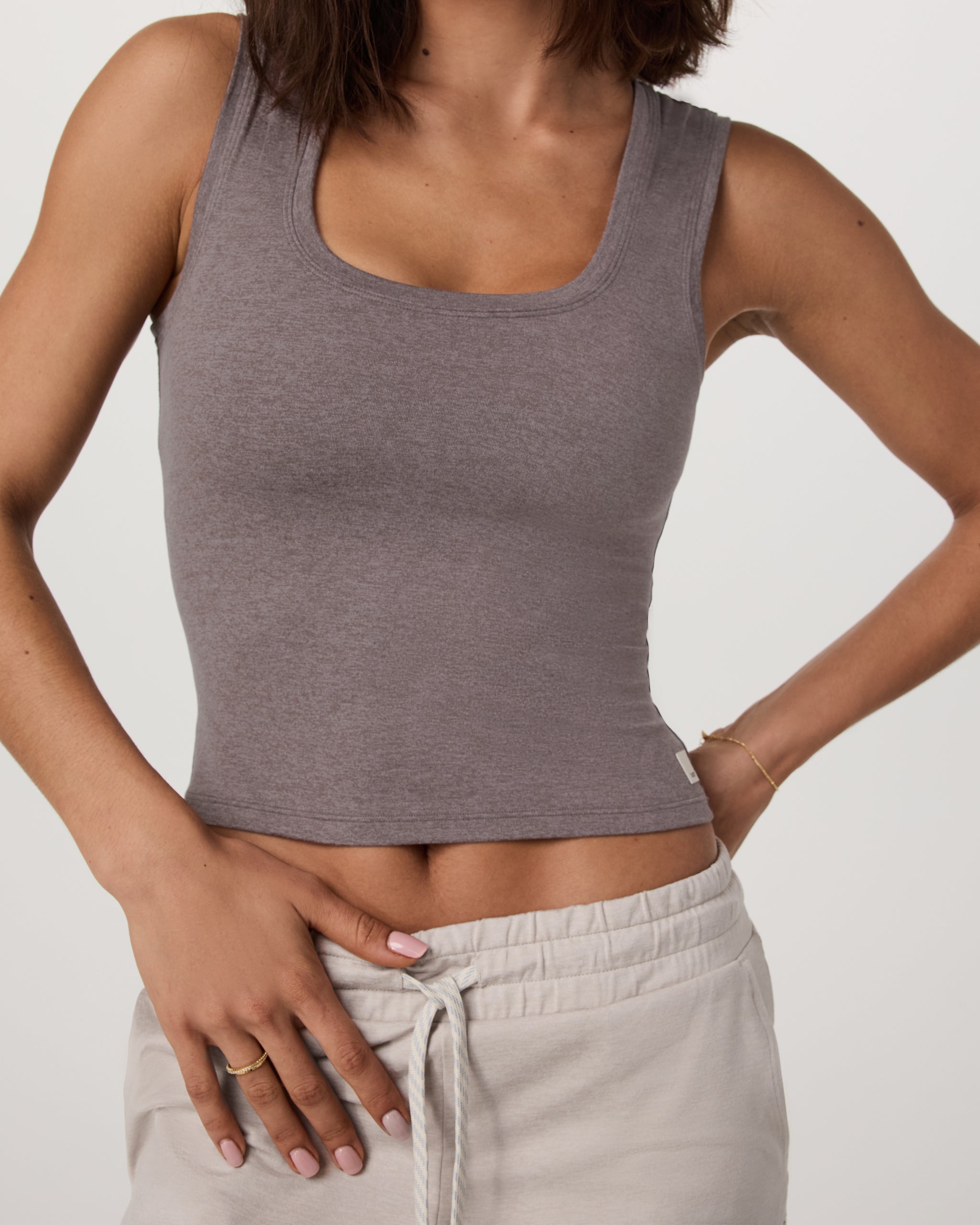 Halo Essential Scoop Tank | Huckleberry Heather