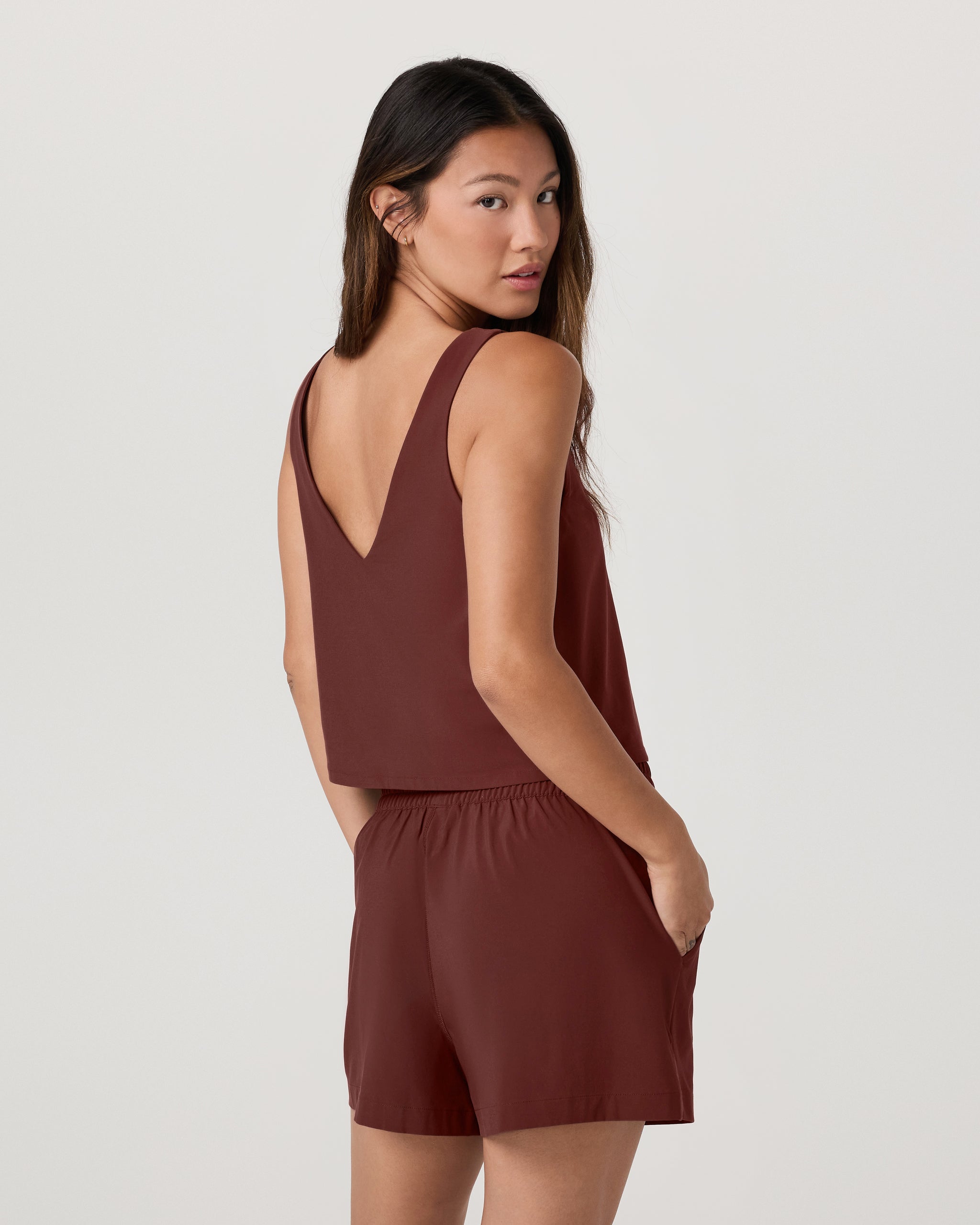 Villa Cropped Tank | Burnt Sienna