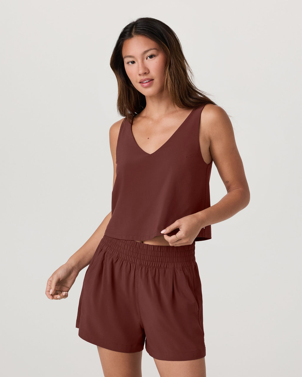Villa Cropped Tank | Burnt Sienna