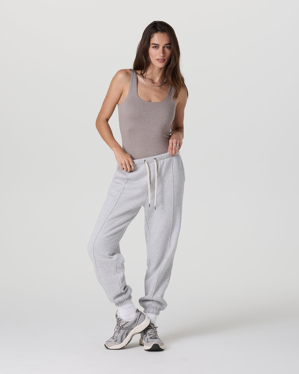 Sleeveless Halo Bodysuit | Cobblestone Heather