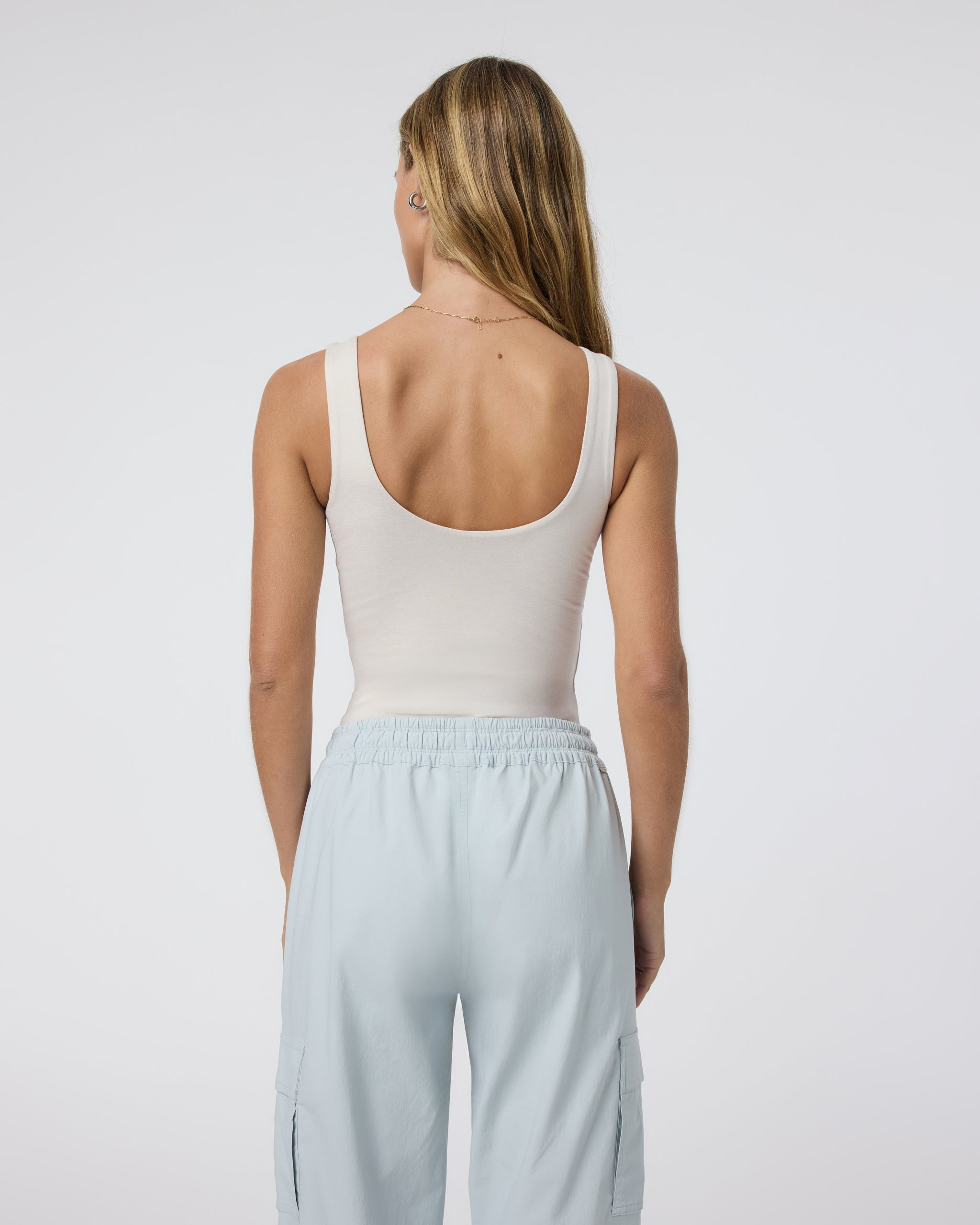 Sleeveless Halo Bodysuit | Ecru Heather