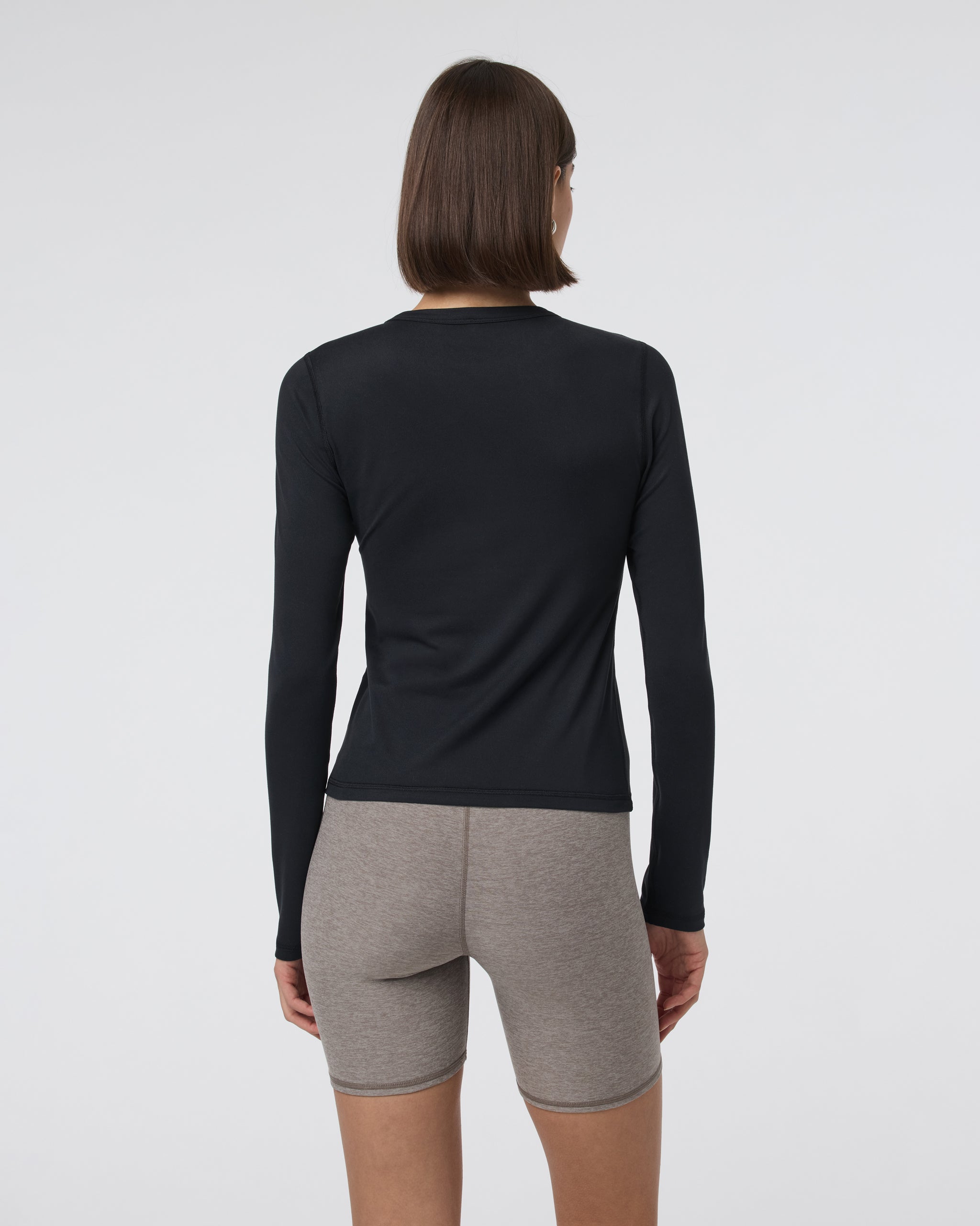 Long Sleeve Lux Crew Tee | Black