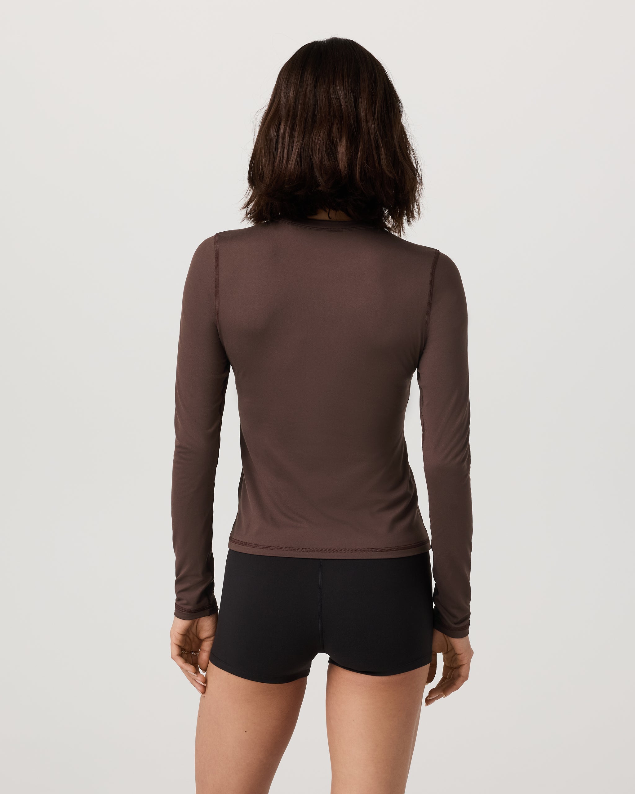 Long Sleeve Lux Crew Tee | Java