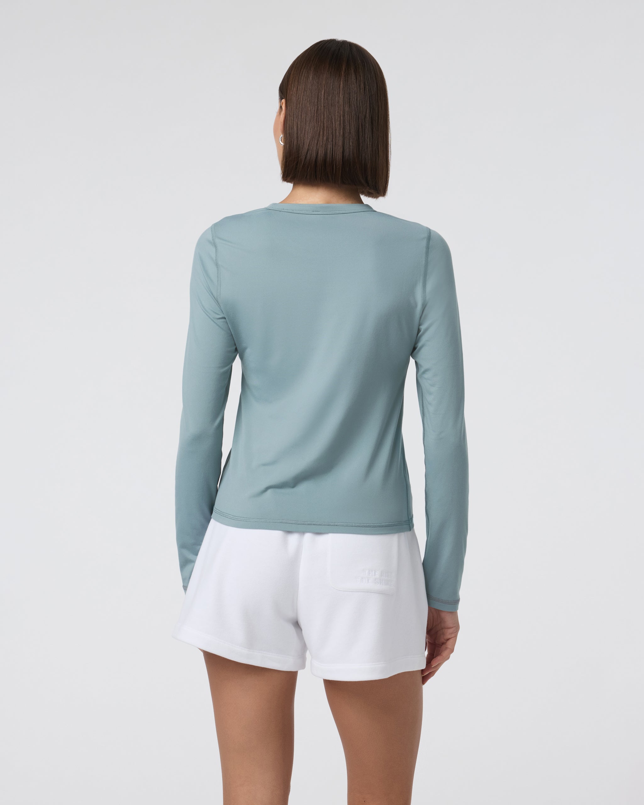 Long Sleeve Lux Crew Tee | Mist