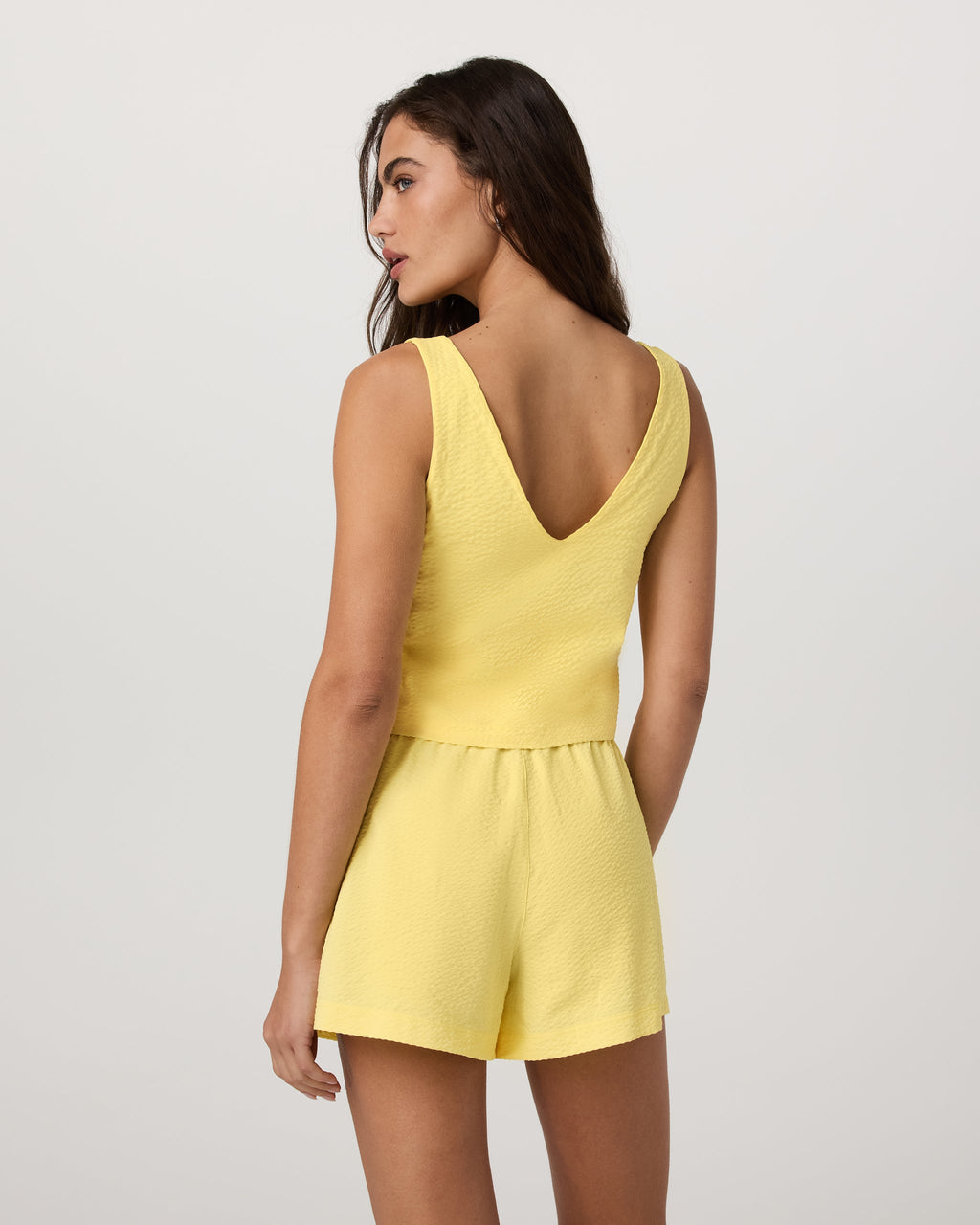 Villa Textured Crop Tank | Sunlight