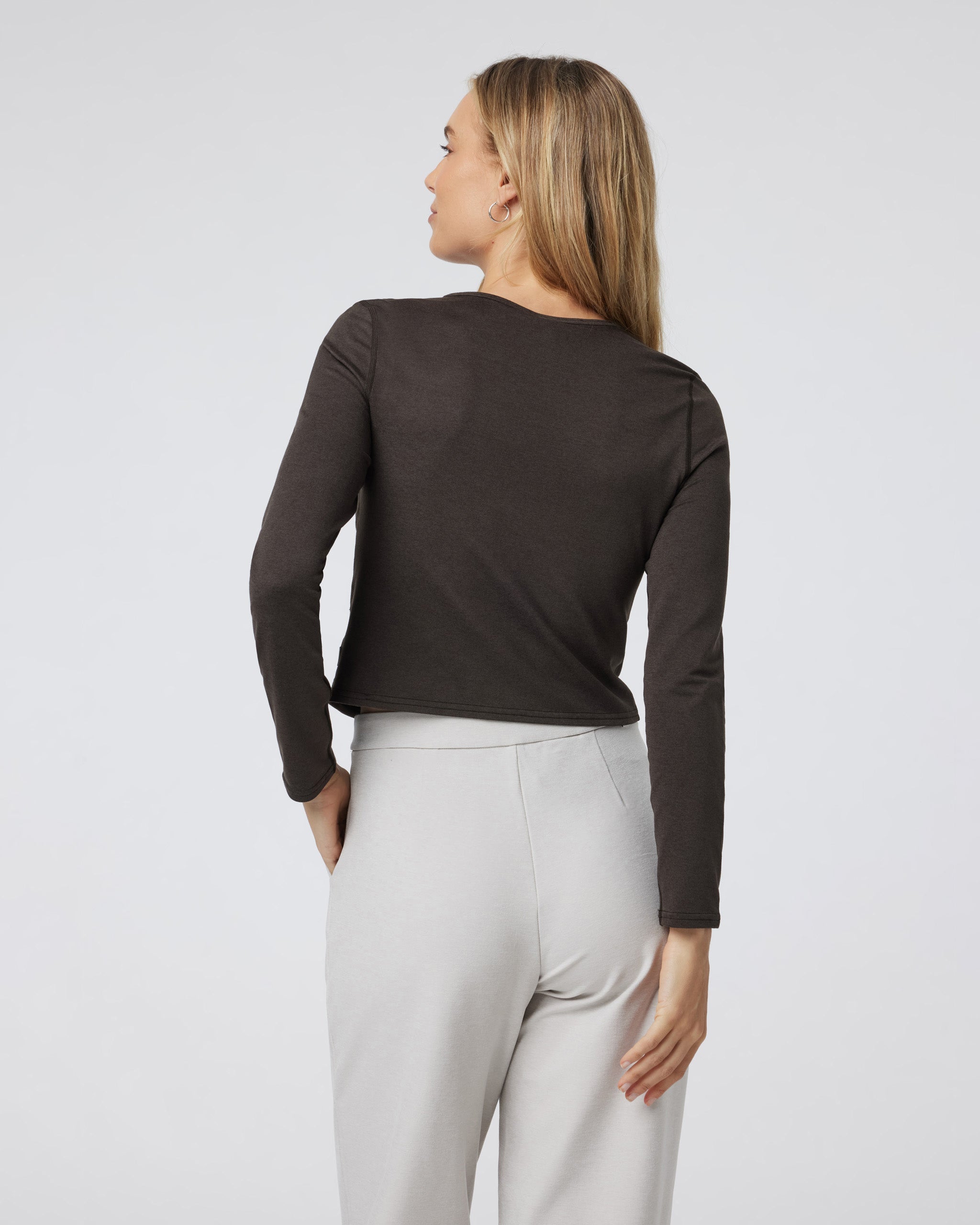 Halo Cardigan | Dark Java Heather