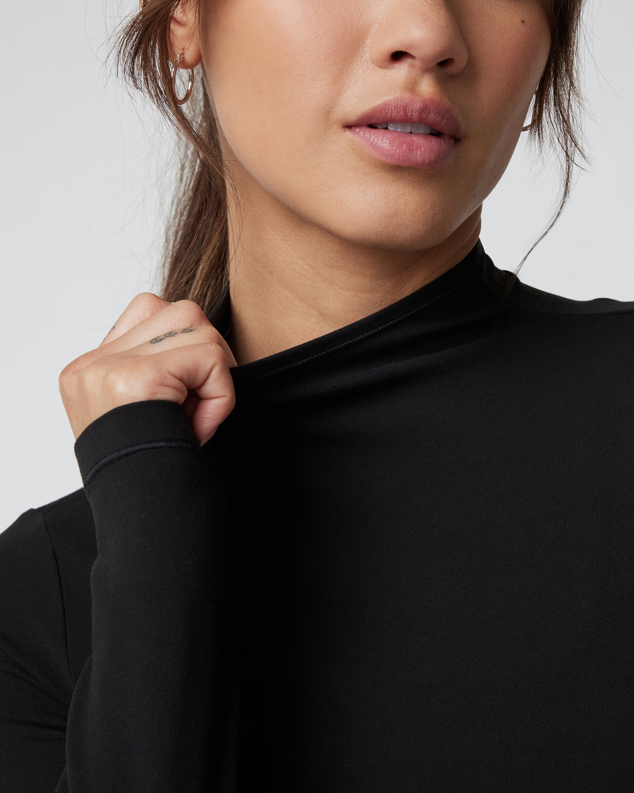 Vuori AllTheFeels™ Long Sleeve Mock | Black