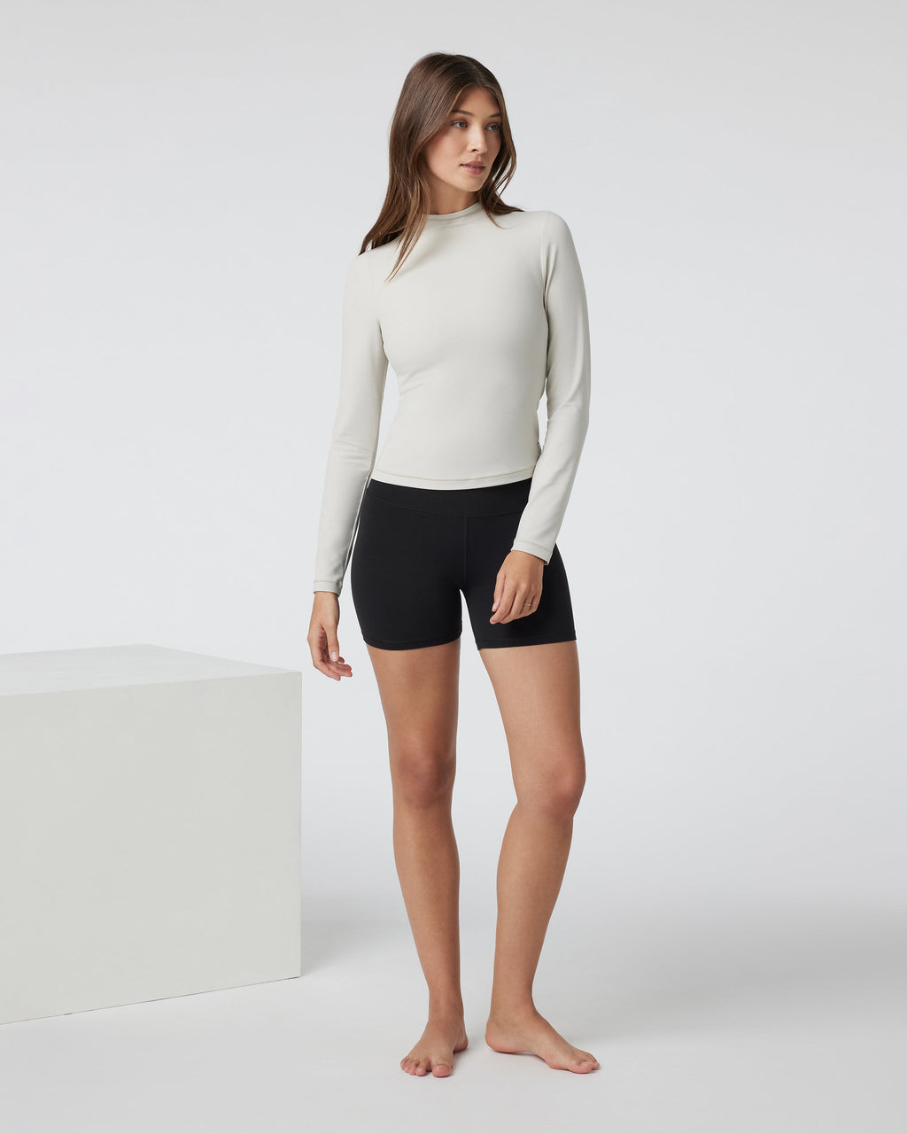 Vuori AllTheFeels™ Long Sleeve Mock | Ecru