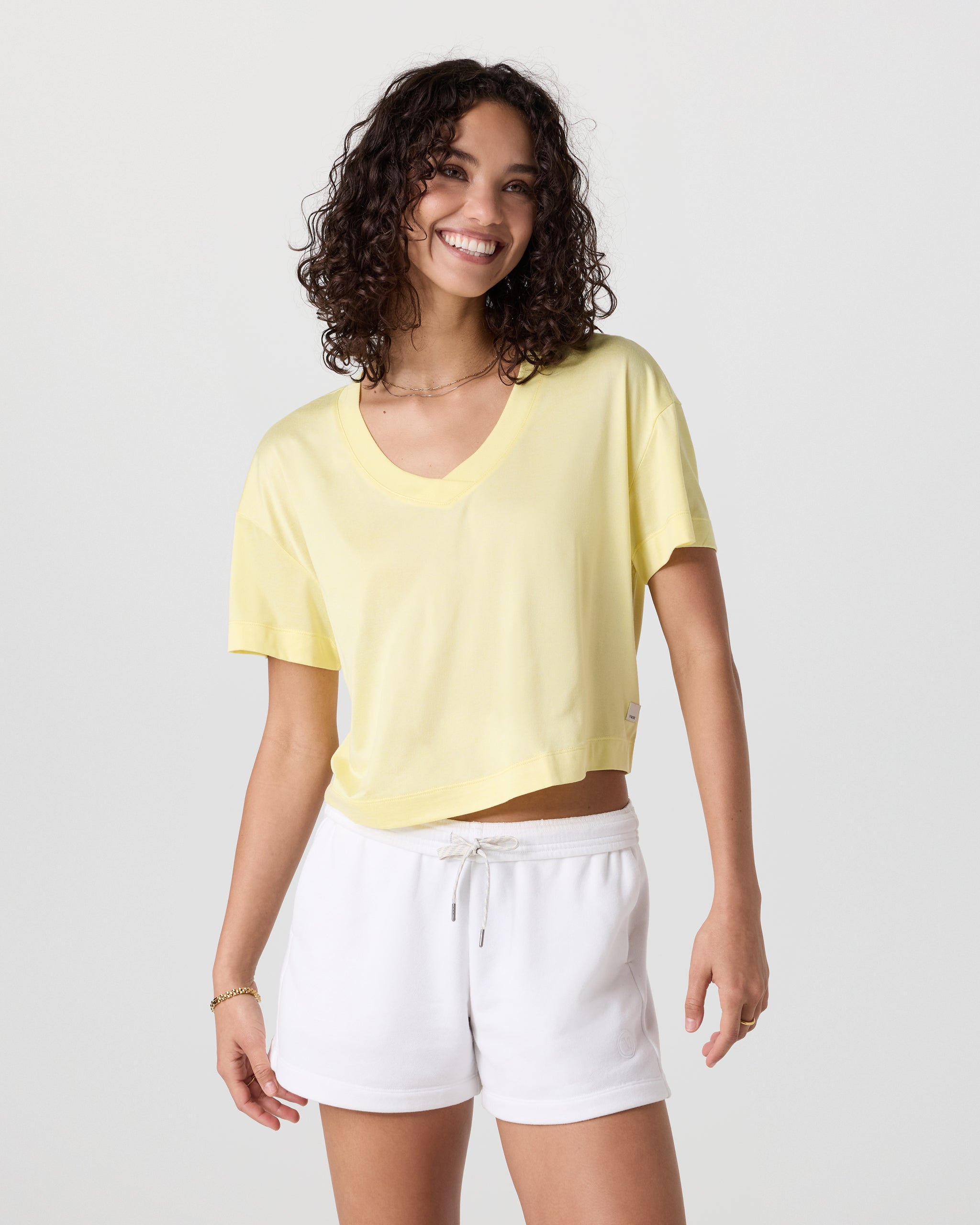 Short Sleeve Energy V-Neck Tee | Sunlight Heather