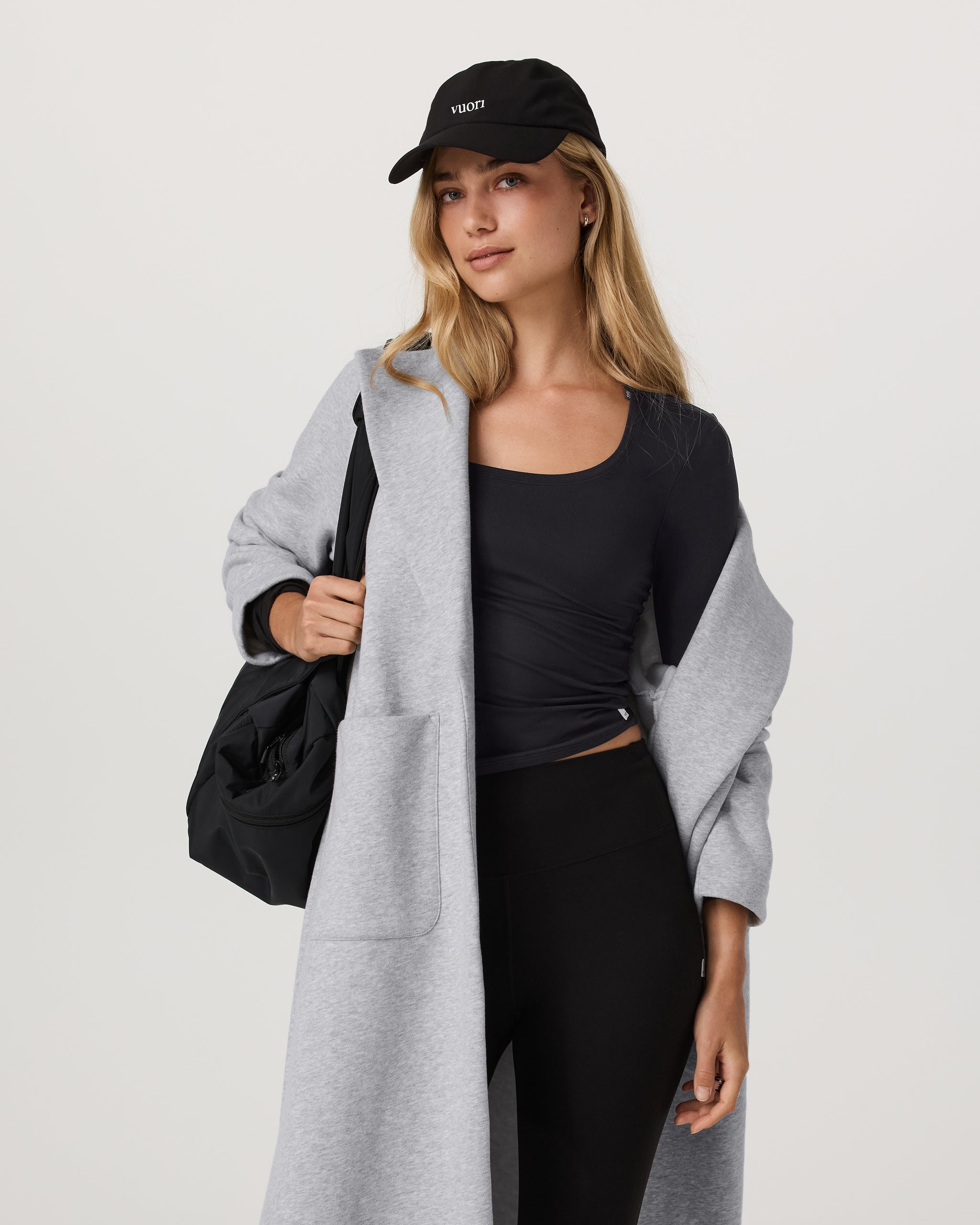Long Sleeve Halo Essential Scoop | Solid Black
