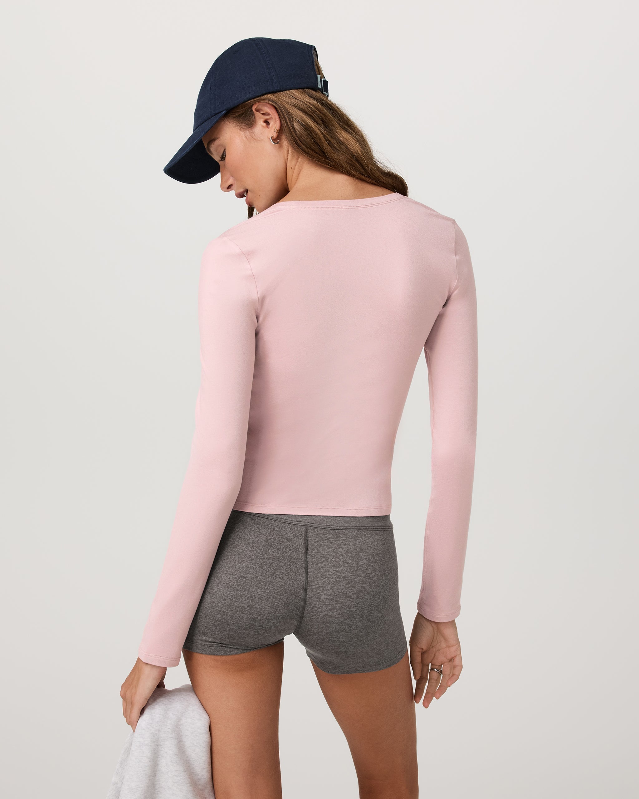 Long Sleeve Halo Essential Scoop | Vintage Rose Heather