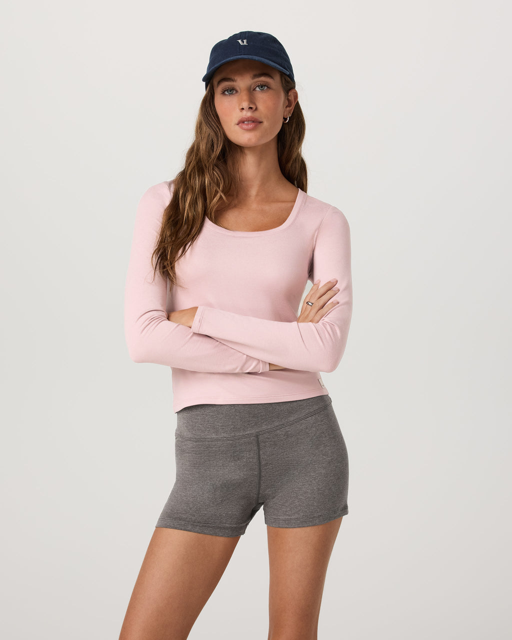 Long Sleeve Halo Essential Scoop | Vintage Rose Heather