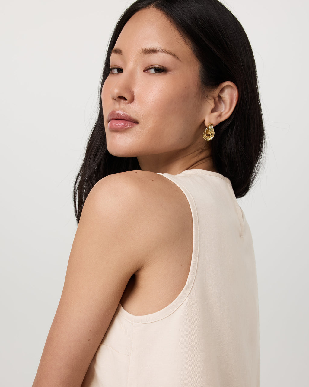 Trestles Twill Crop Tank | Sand Dollar