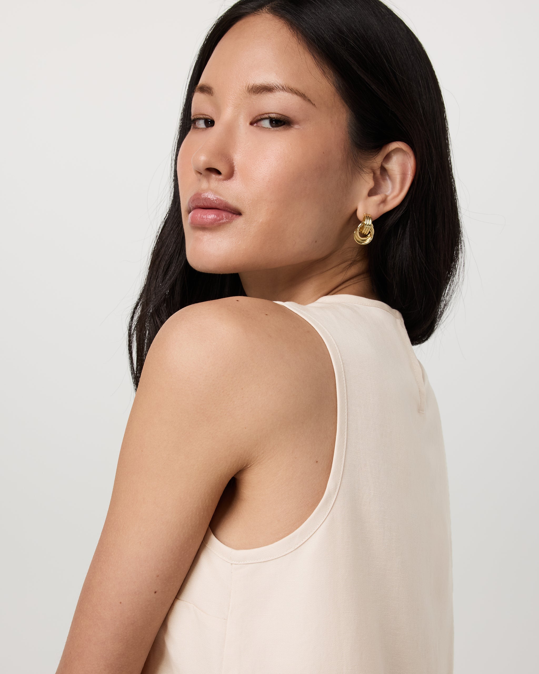 Trestles Twill Crop Tank | Sand Dollar