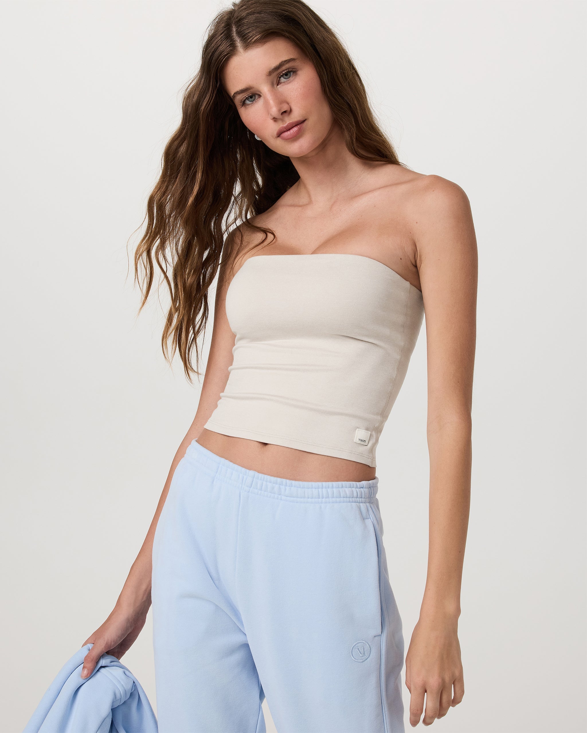 Halo Tube Top | Ecru Heather