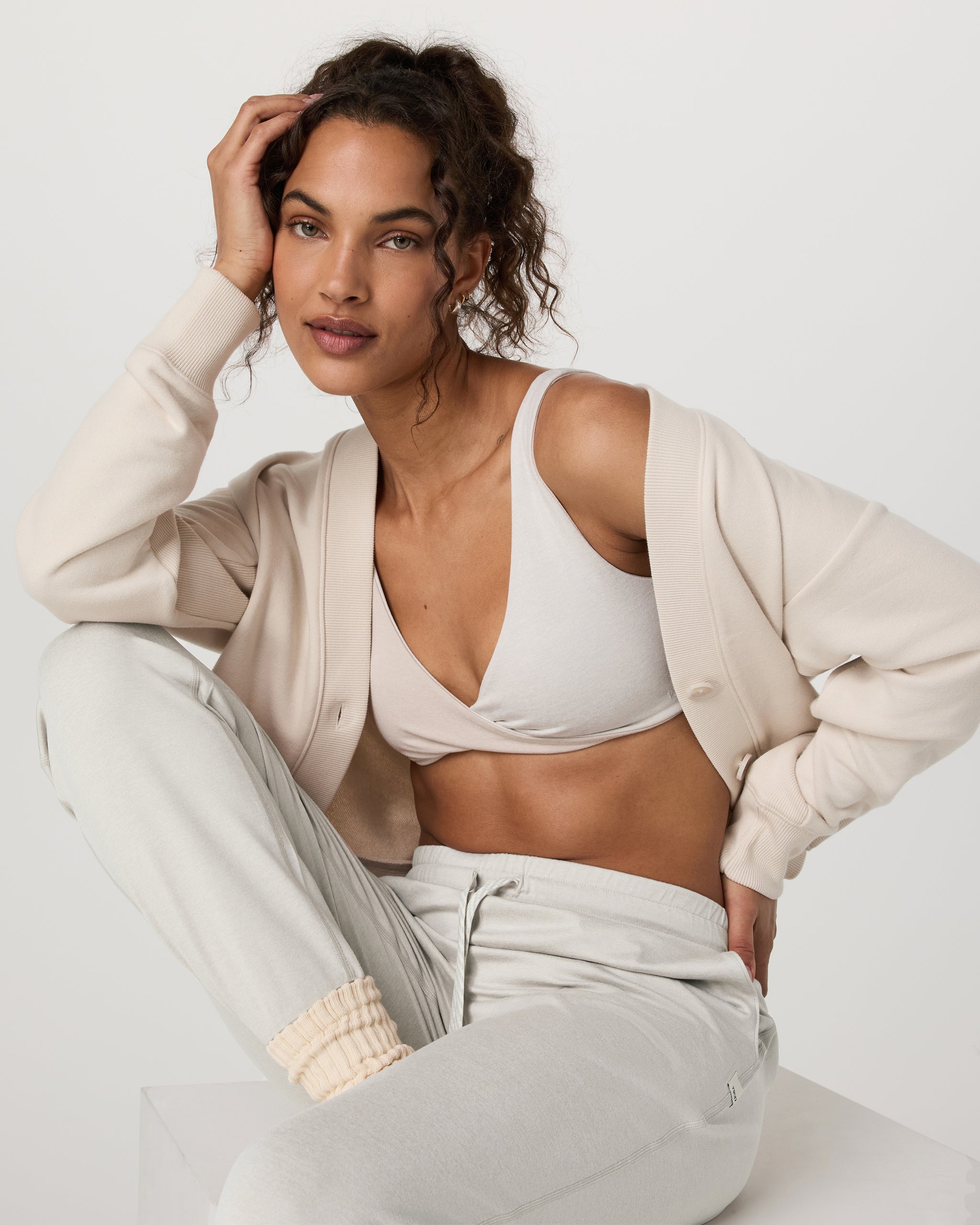 Halo Reversible Bra | Salt Heather