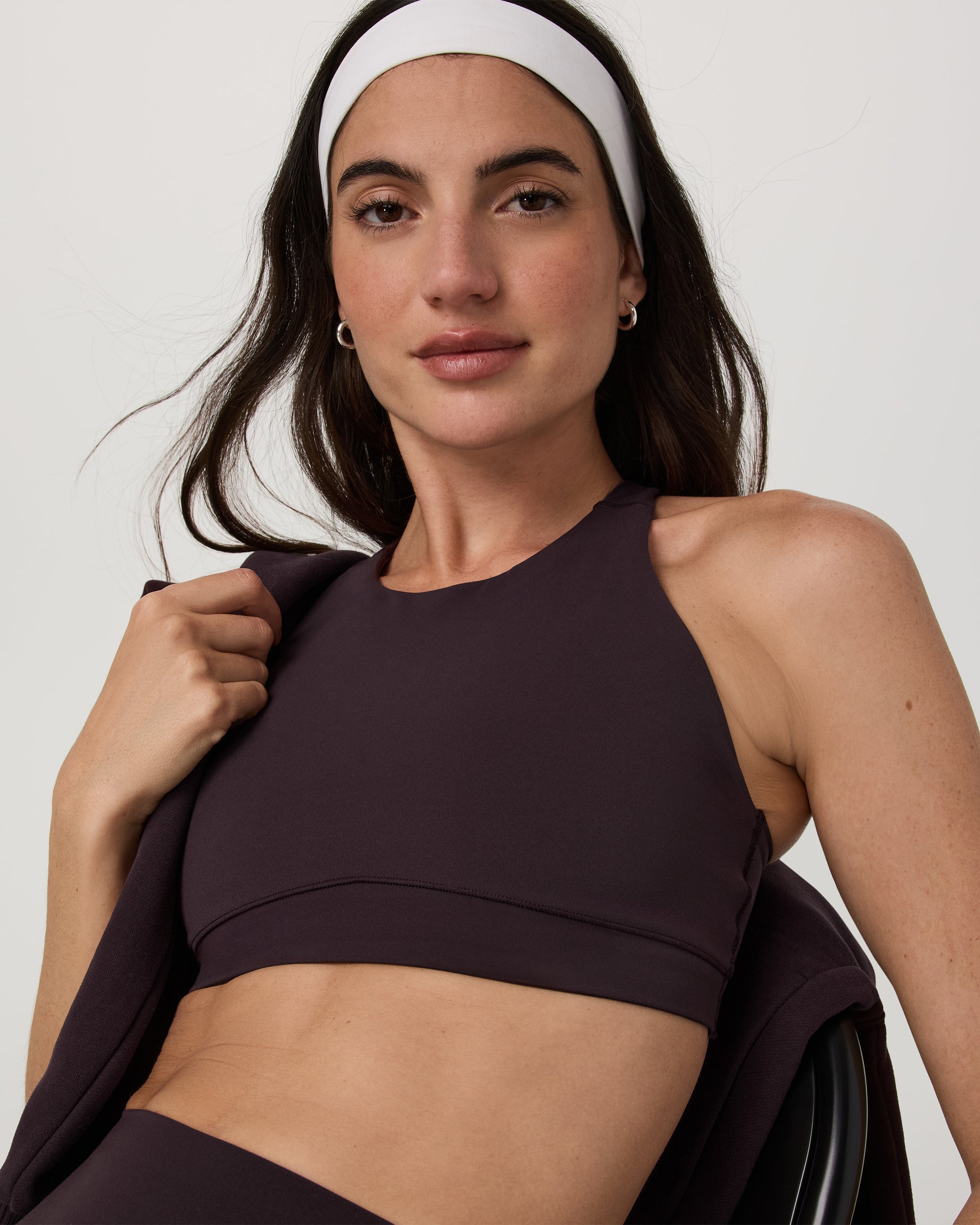 Vuori AllTheForm™ High Neck Bra | Raisin