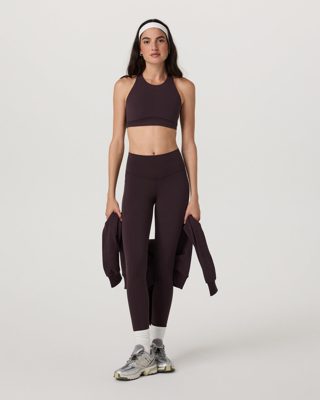 Vuori AllTheForm™ High Neck Bra | Raisin