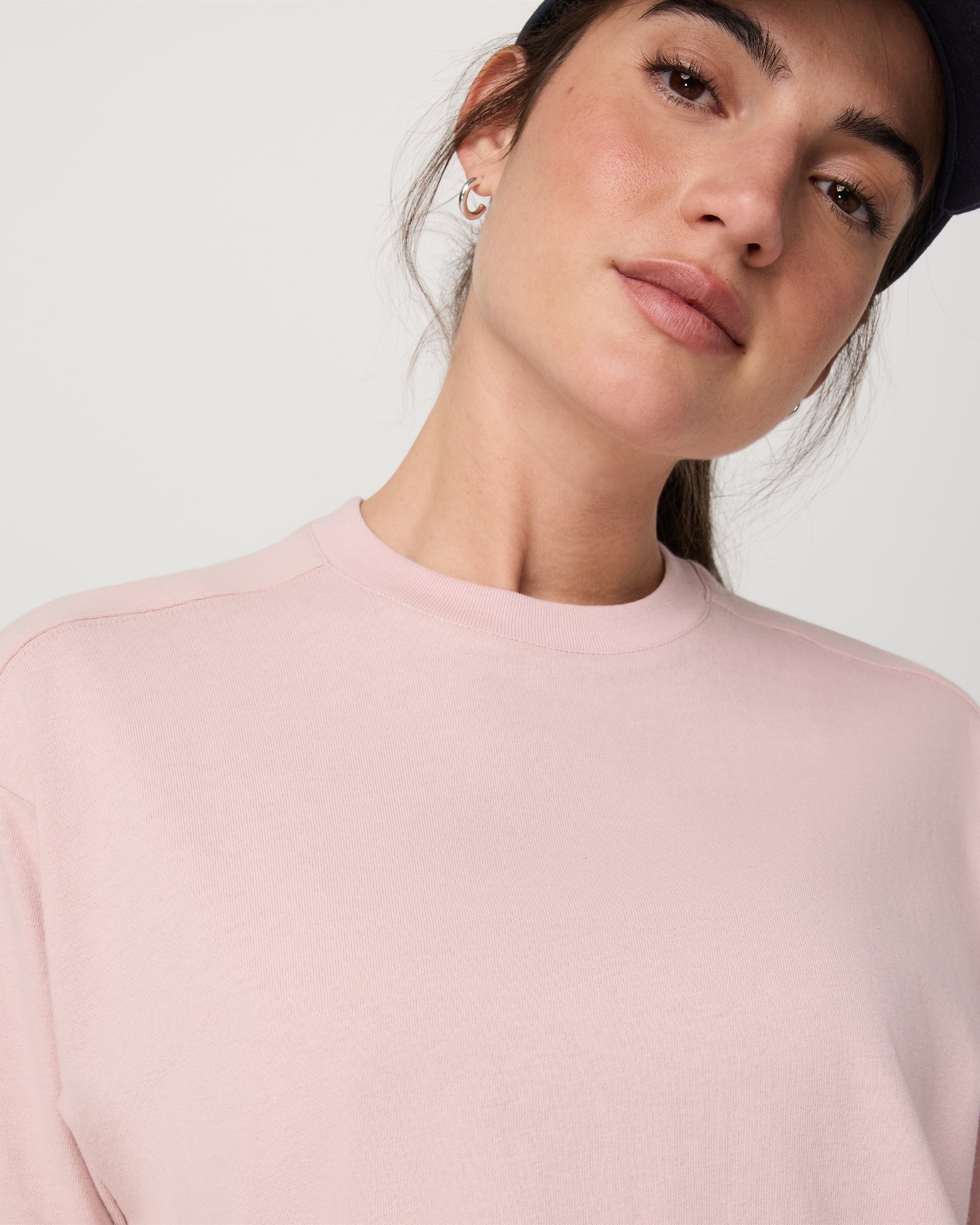 Short Sleeve Heavyweight Oversized Cotton Tee | Vintage Rose