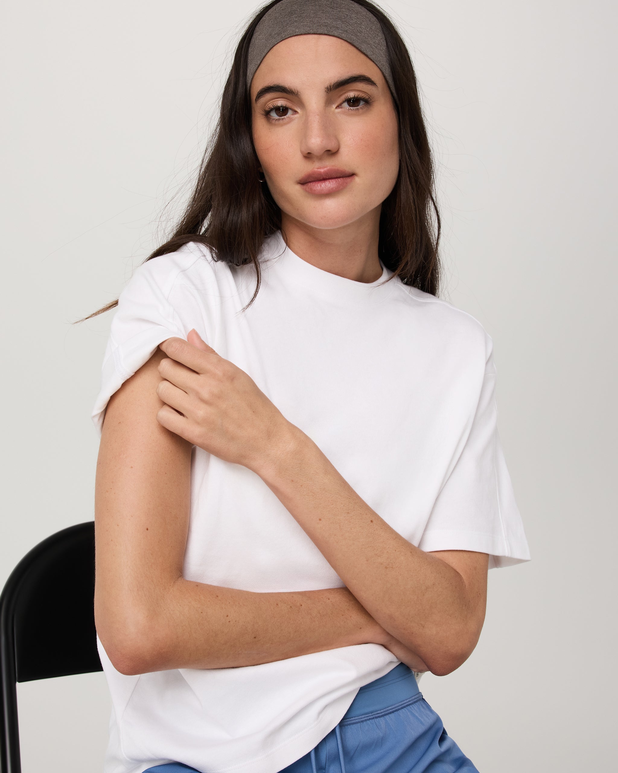 Short Sleeve Heavyweight Oversized Cotton Tee | White