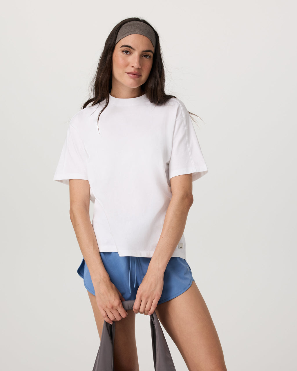 Short Sleeve Heavyweight Oversized Cotton Tee | White