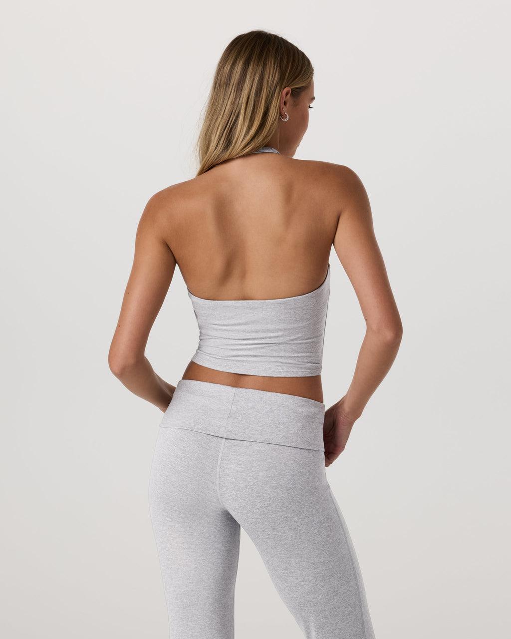 Halo Halter Top | Pale Grey Heather