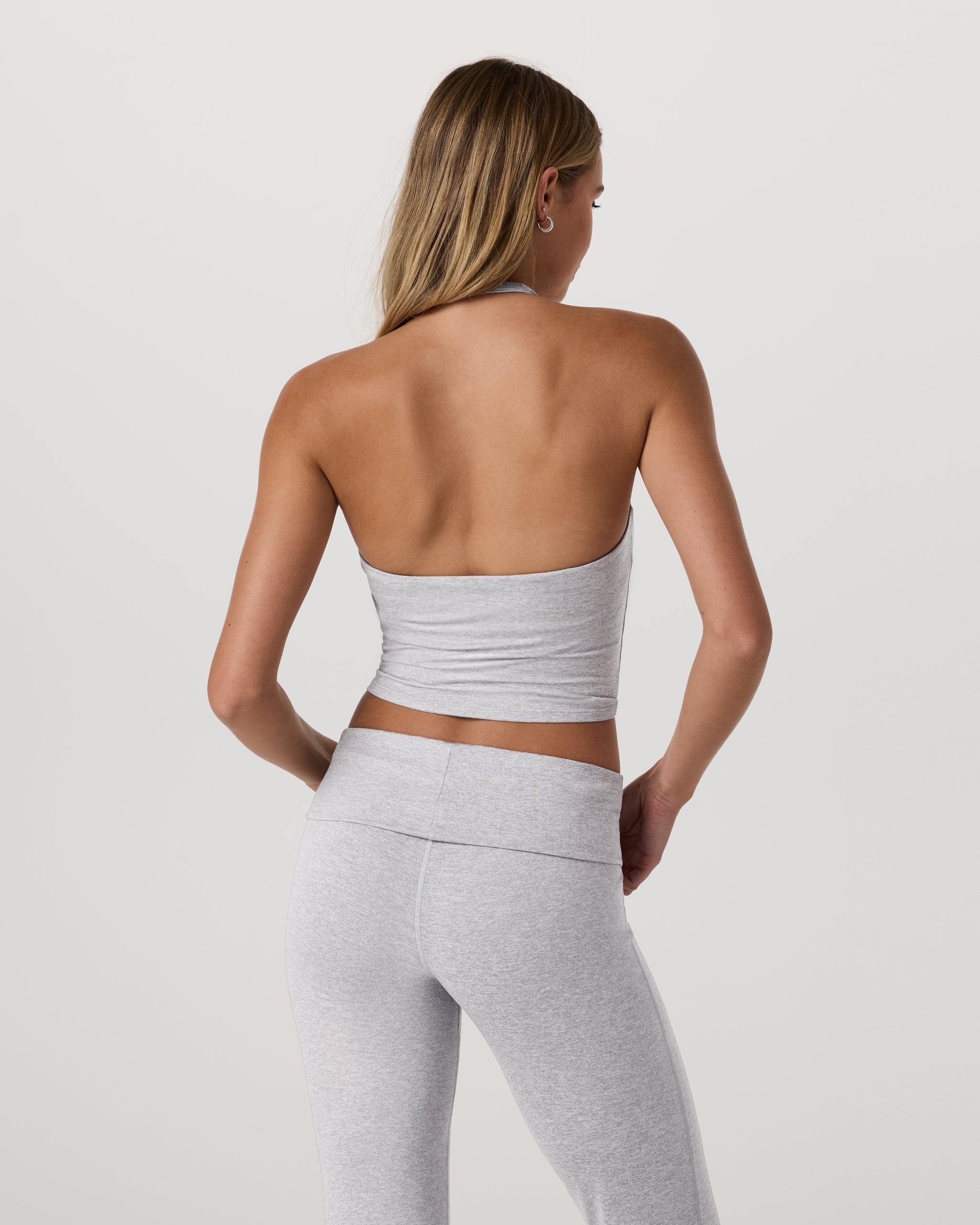 Halo Halter Top | Pale Grey Heather
