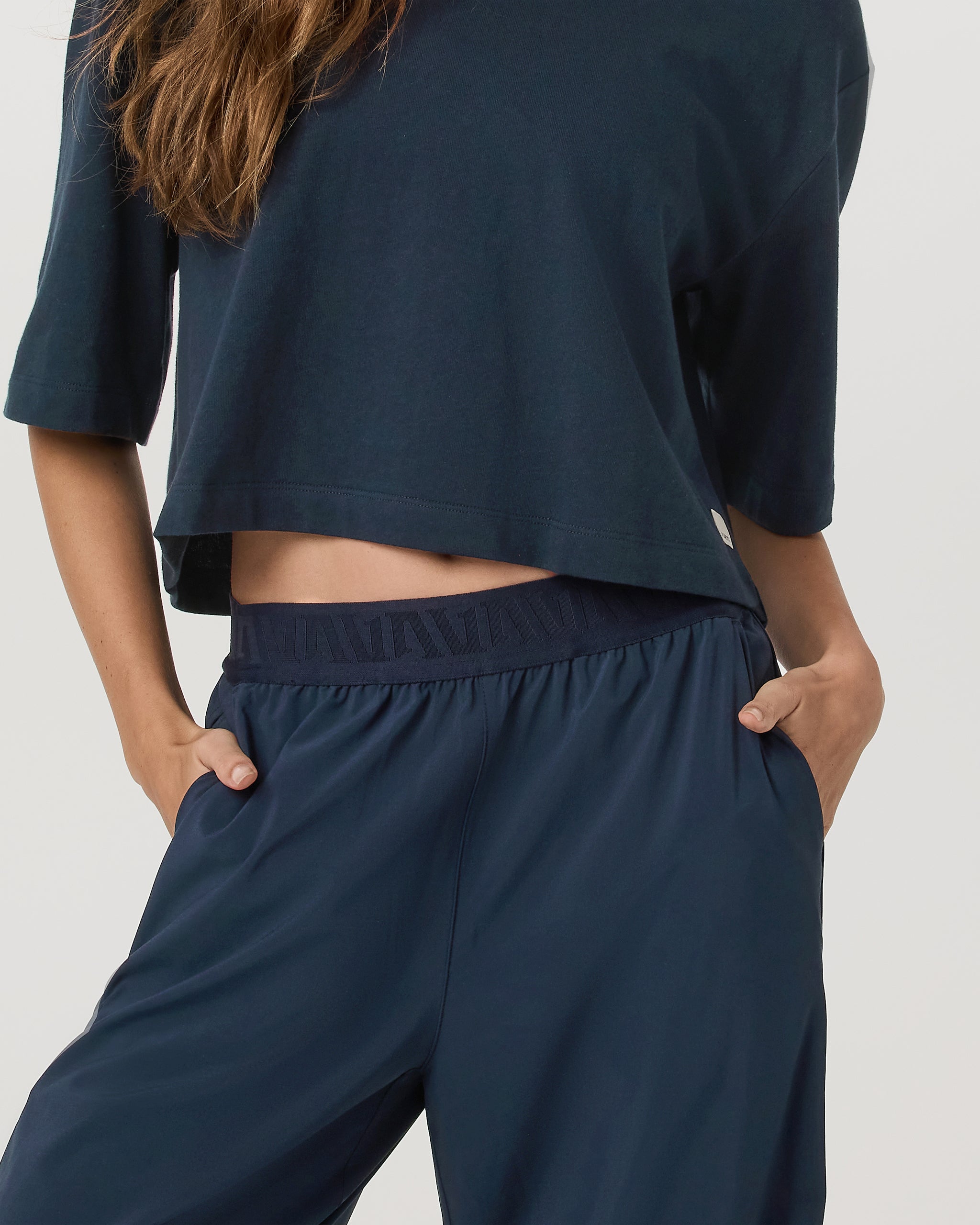 Short Sleeve Heavyweight Crop Cotton Tee | Ink