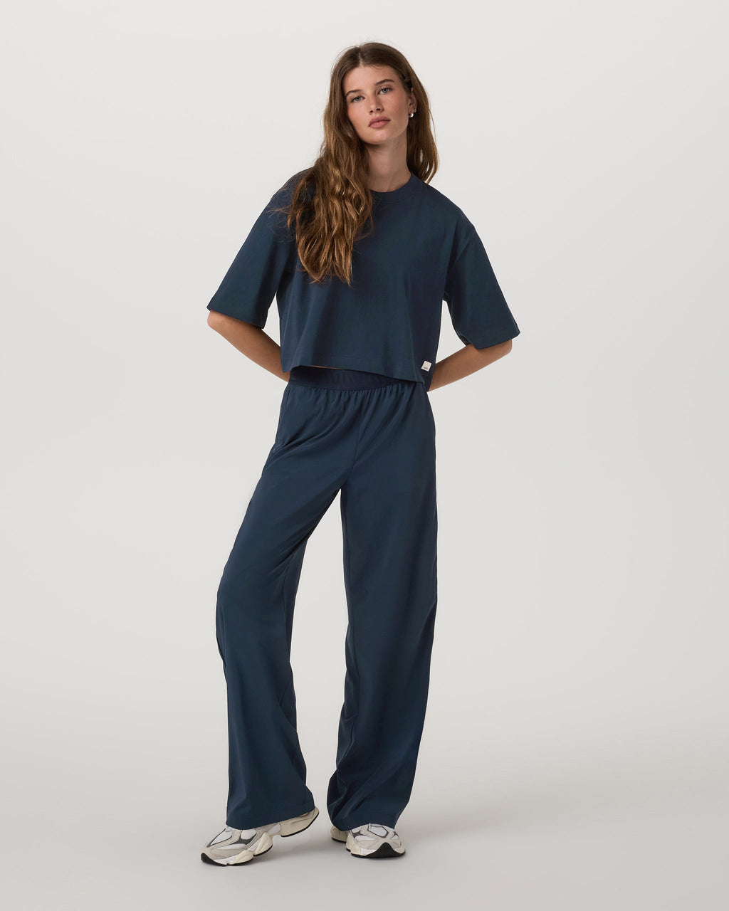 Short Sleeve Heavyweight Crop Cotton Tee | Ink