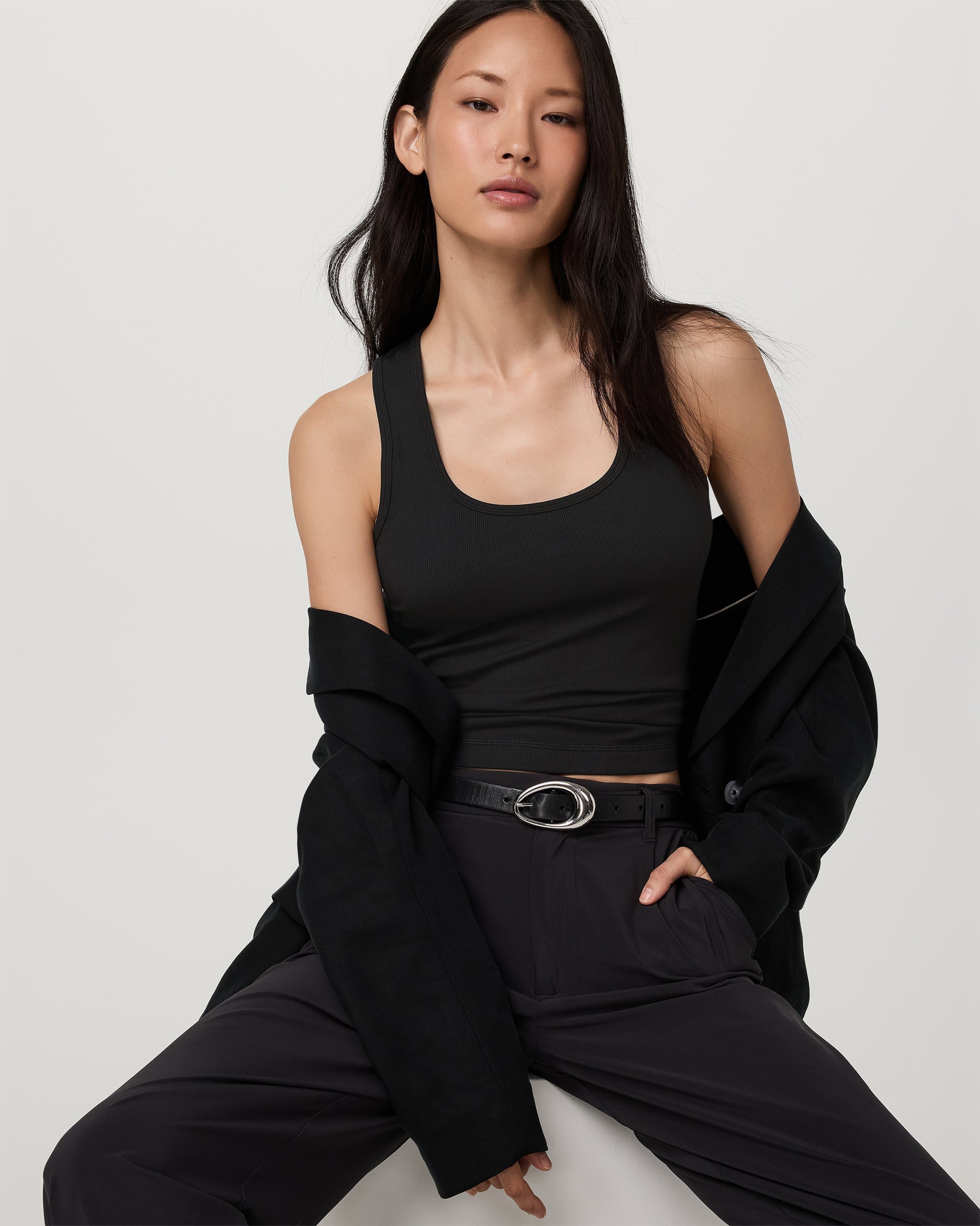 Pose Layering Tank | Black