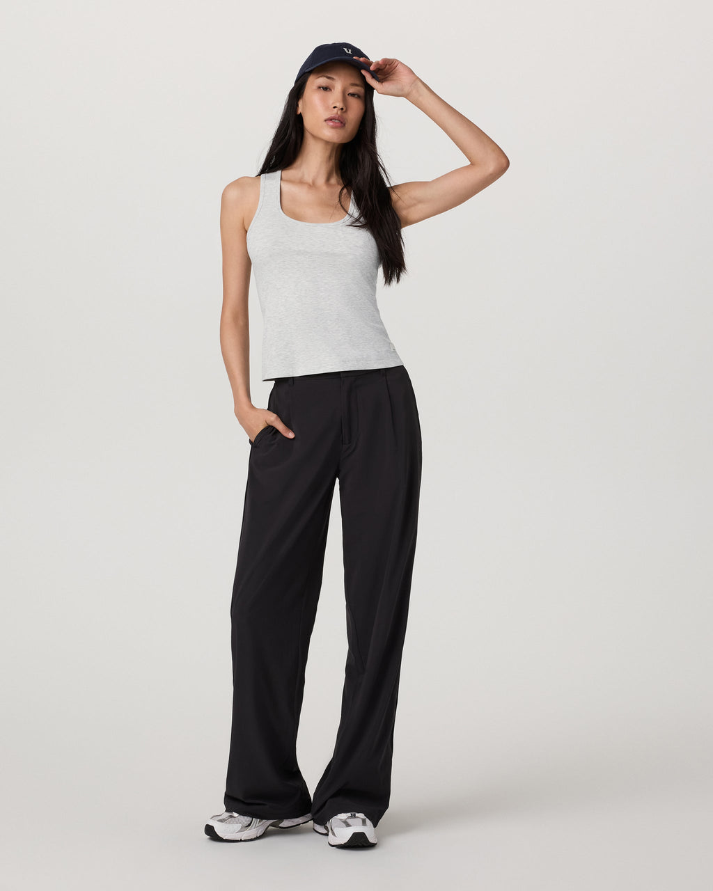 Pose Layering Tank | White Heather Grey