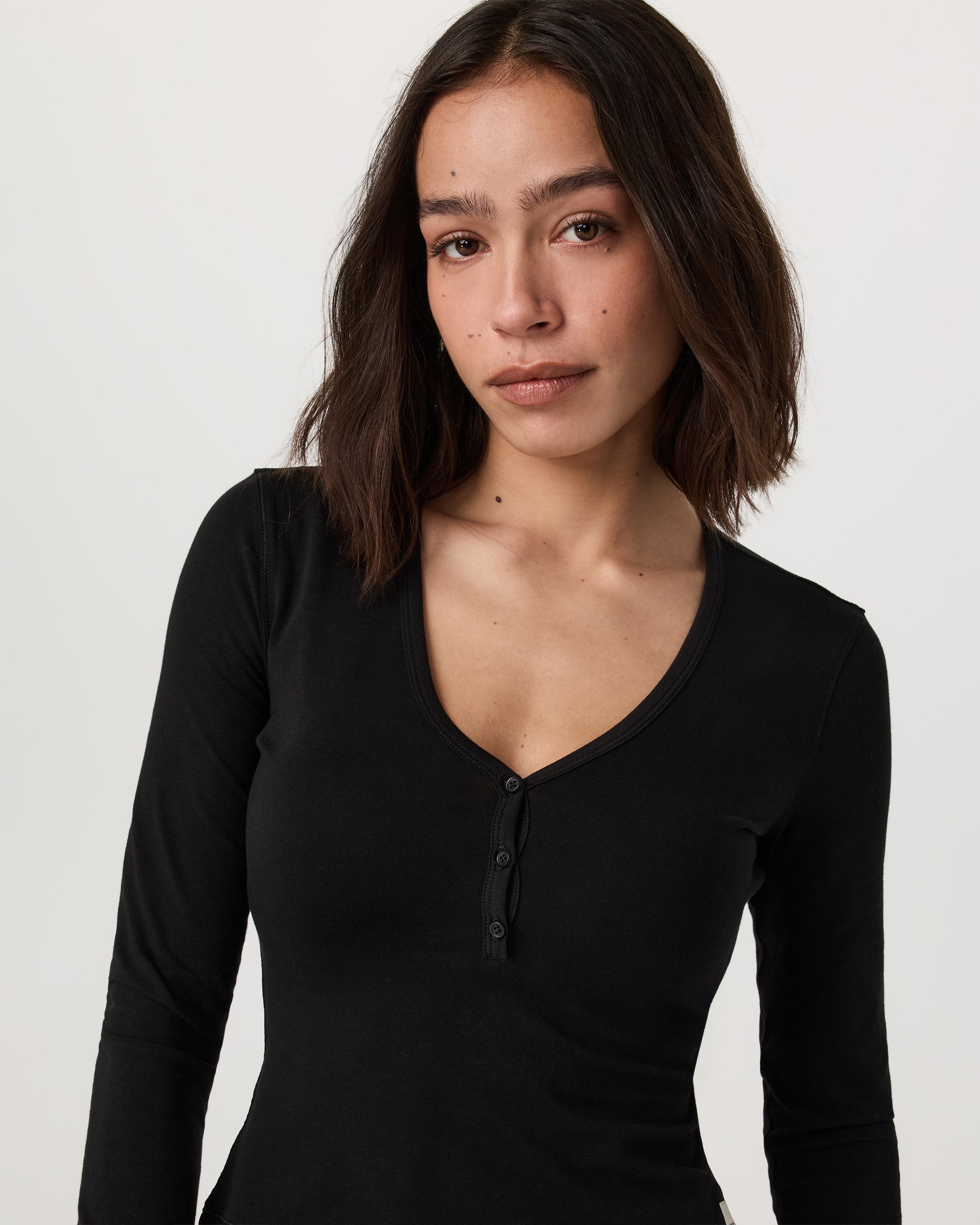 Long Sleeve Tuvalu Henley | Black