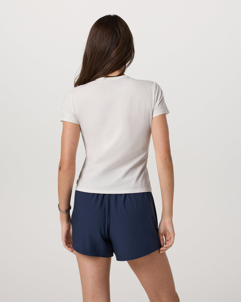 Short Sleeve Feather Classic Tee | White Heather Grey