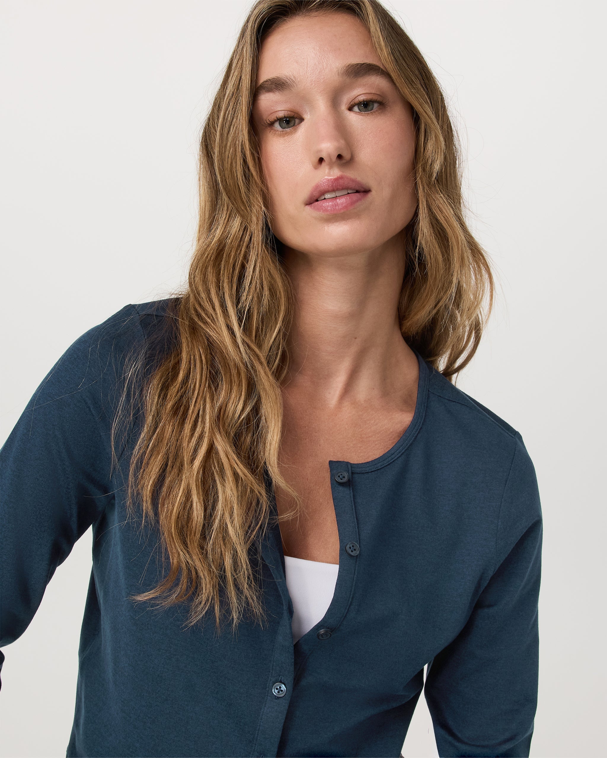 Halo Cardigan 2.0 | Blue Coast Heather