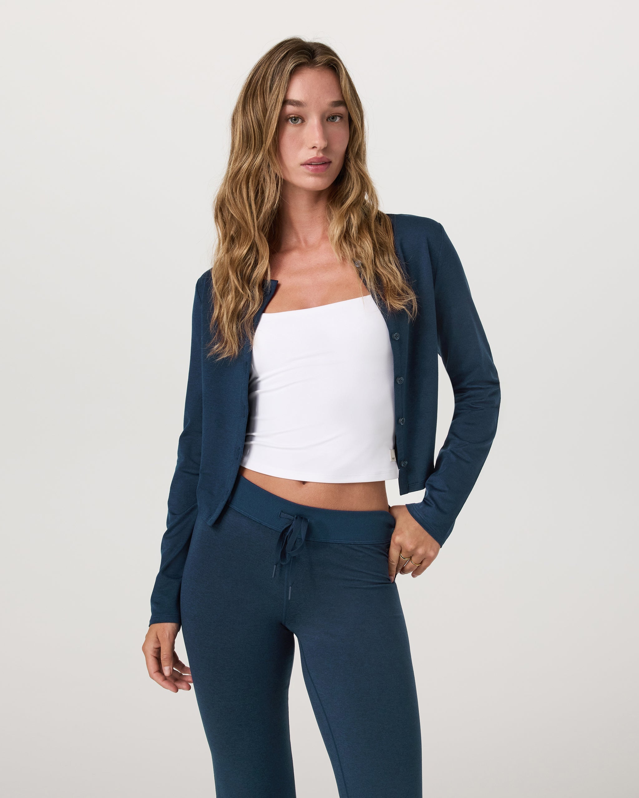 Halo Cardigan 2.0 | Blue Coast Heather