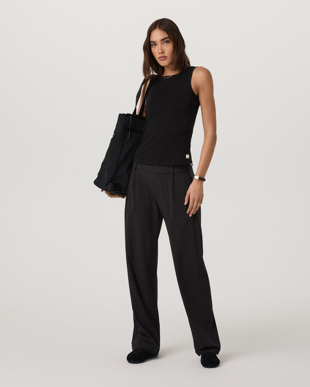 Tuvalu Scoop Back Tank | Black