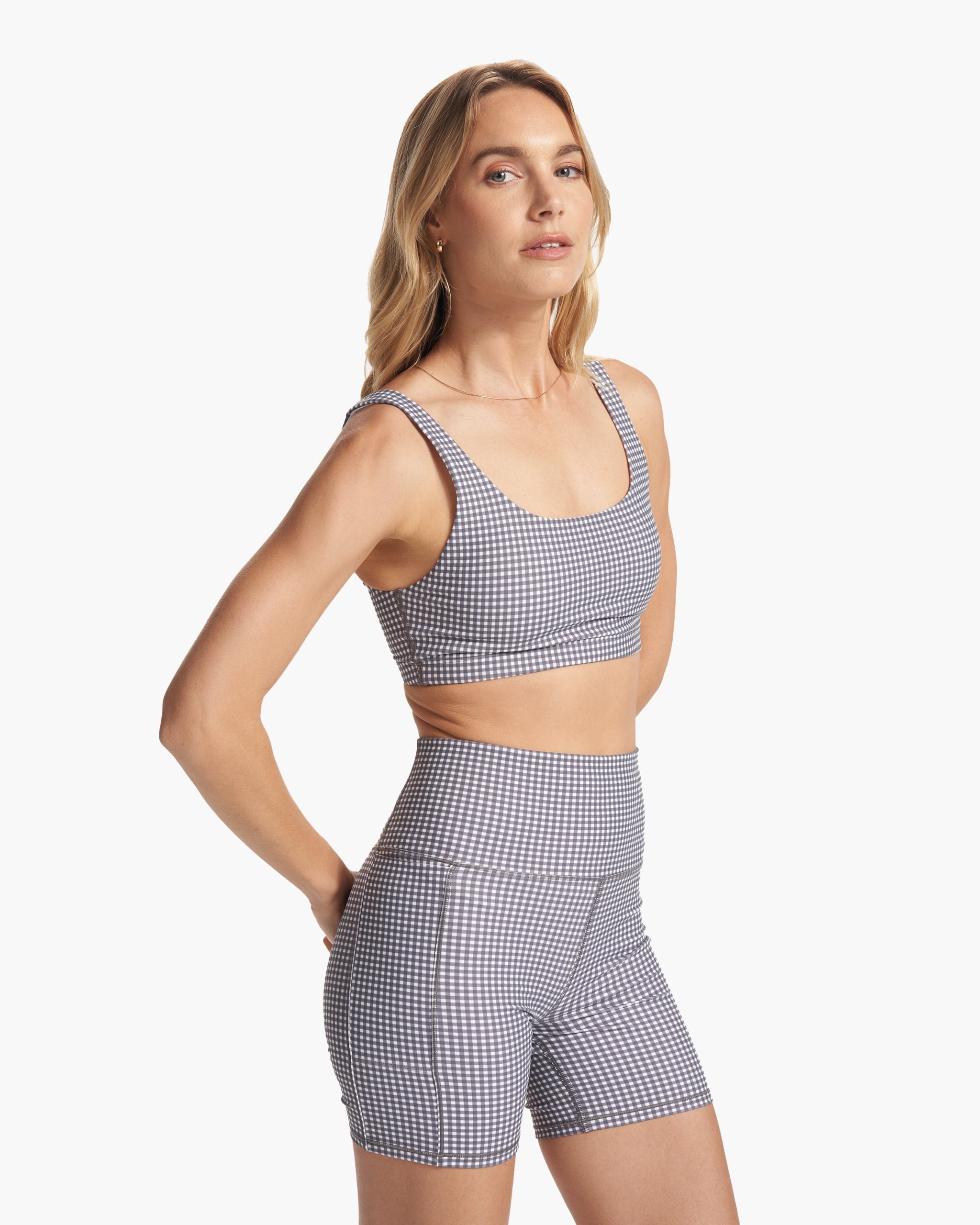 Daily Bra | White Gingham Plaid