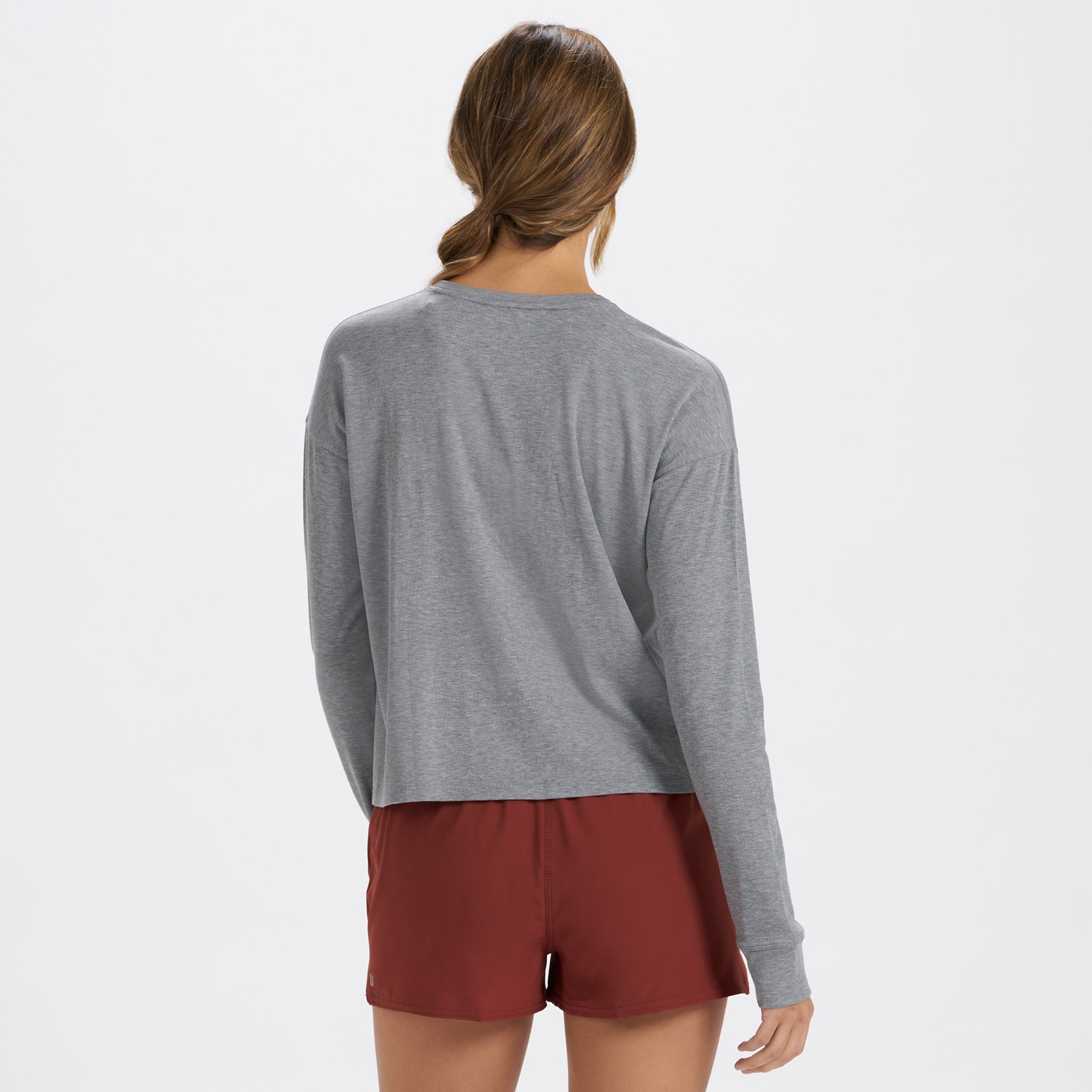 Long-Sleeve Pose Tee | Medium Heather Grey