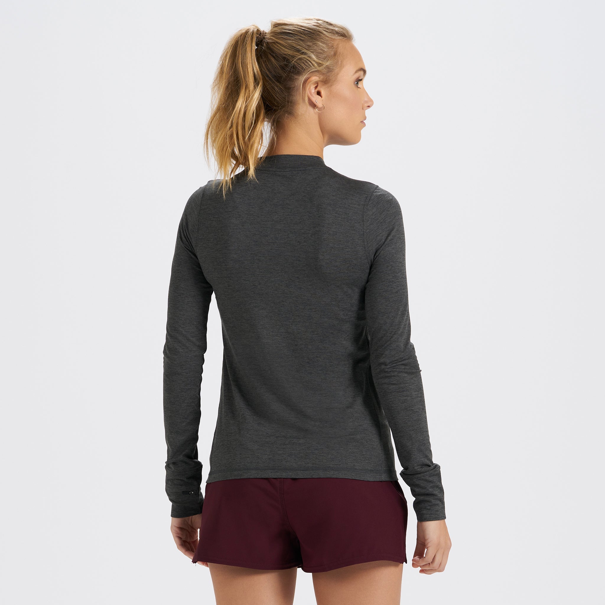 Long-Sleeve Lux Tee | Charcoal Heather