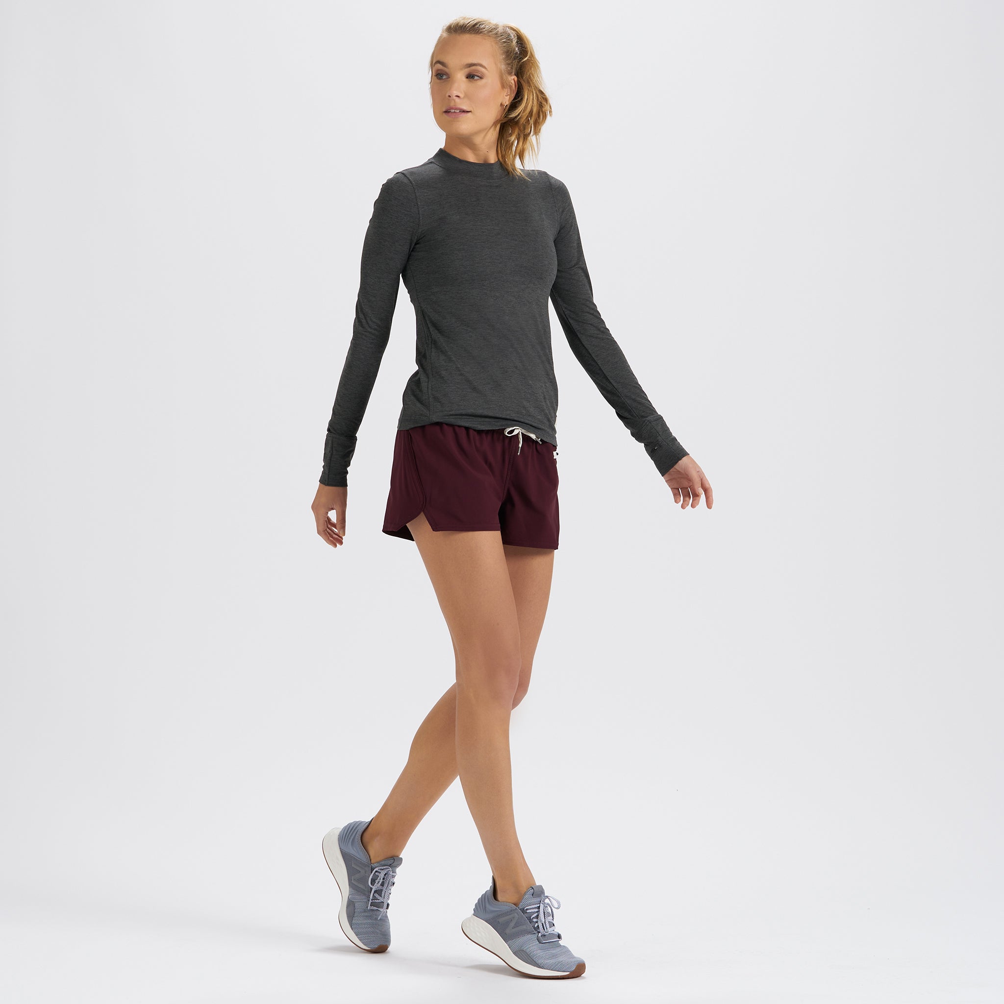 Long-Sleeve Lux Tee | Charcoal Heather