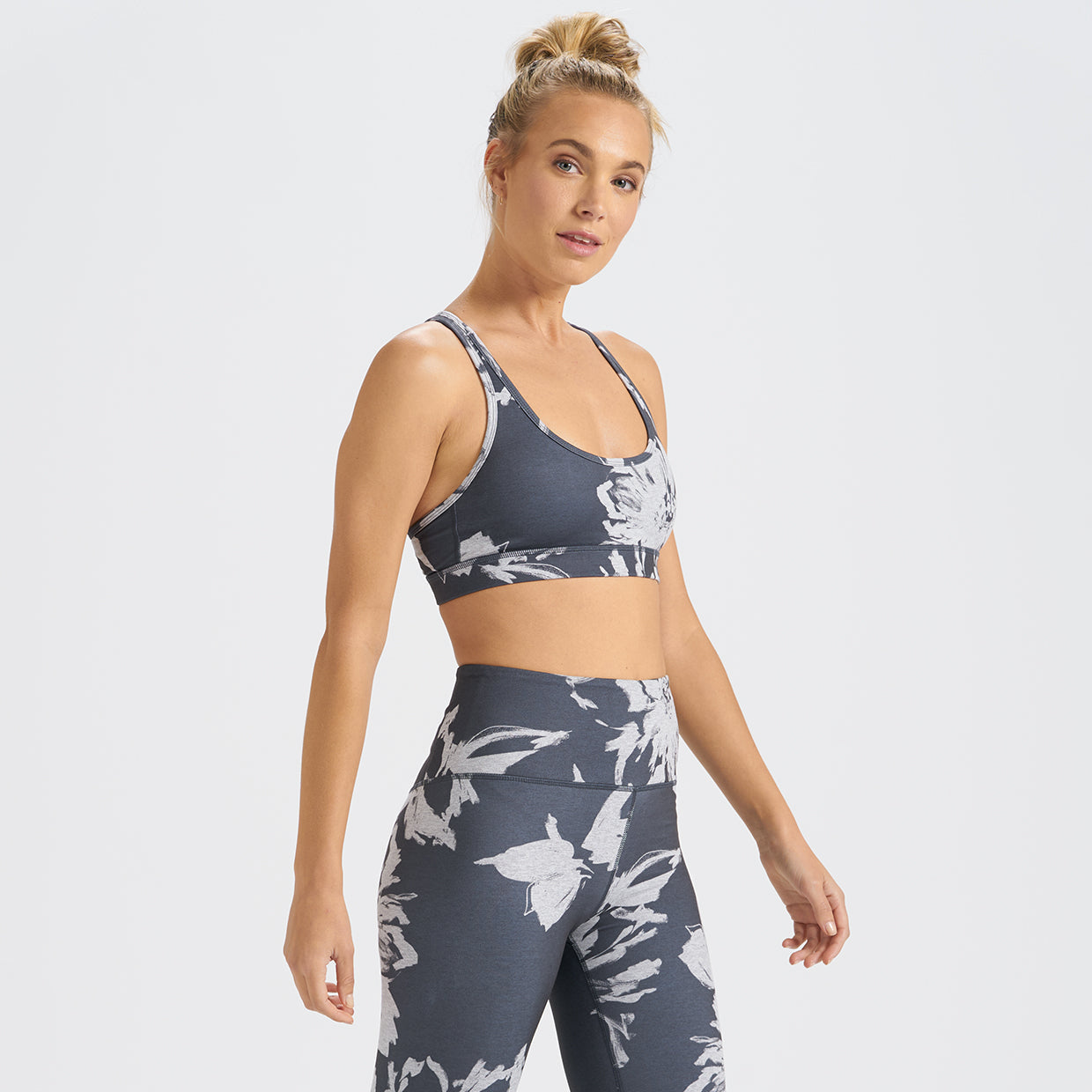 Bella Bra | Charcoal Big Flower