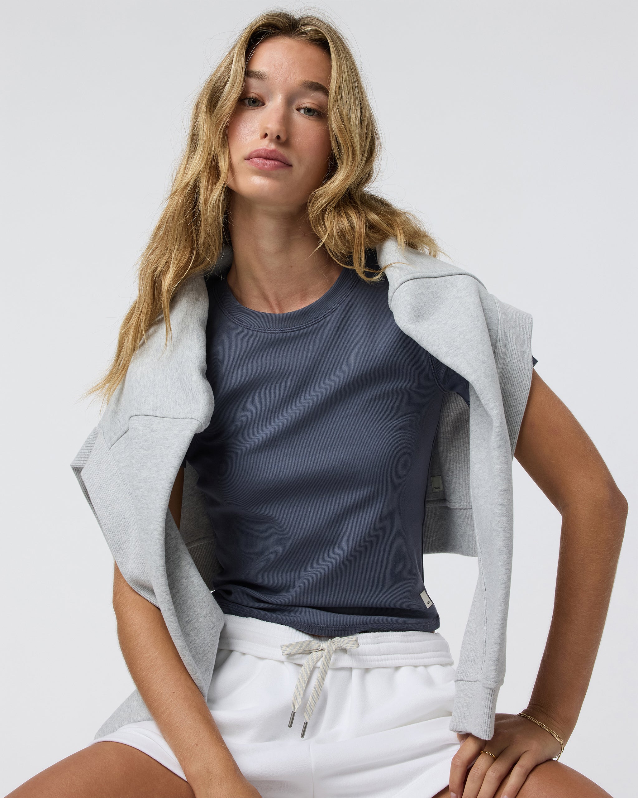 Pose Fitted Tee | Azure