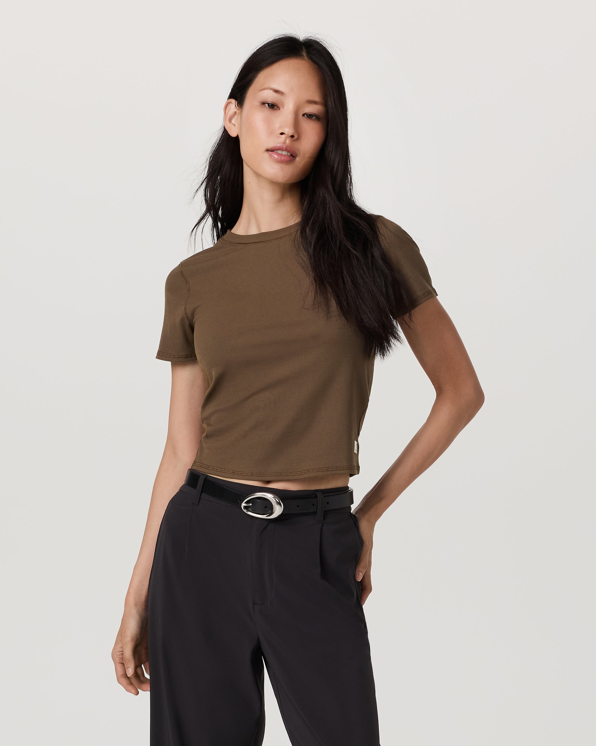 Pose Fitted Tee | Espresso