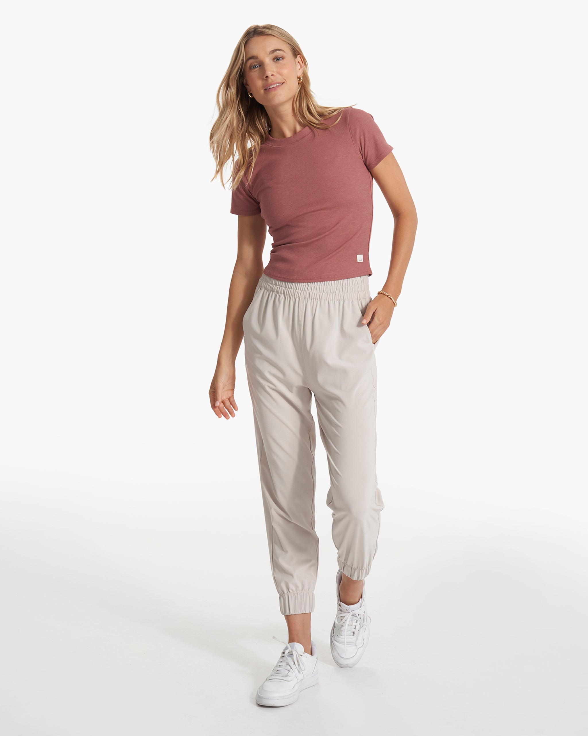 Pose Fitted Tee | Rosewood Heather