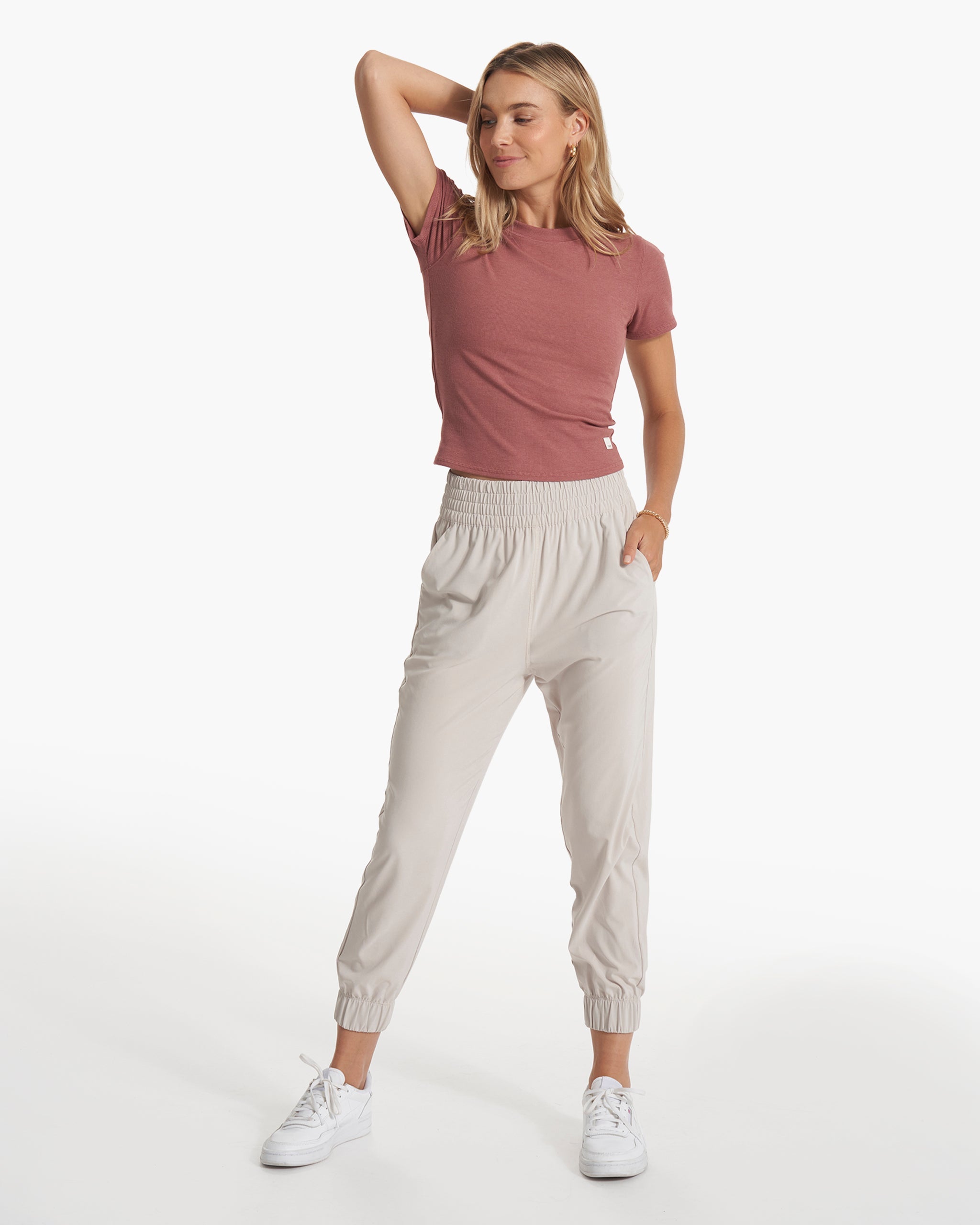 Pose Fitted Tee | Rosewood Heather