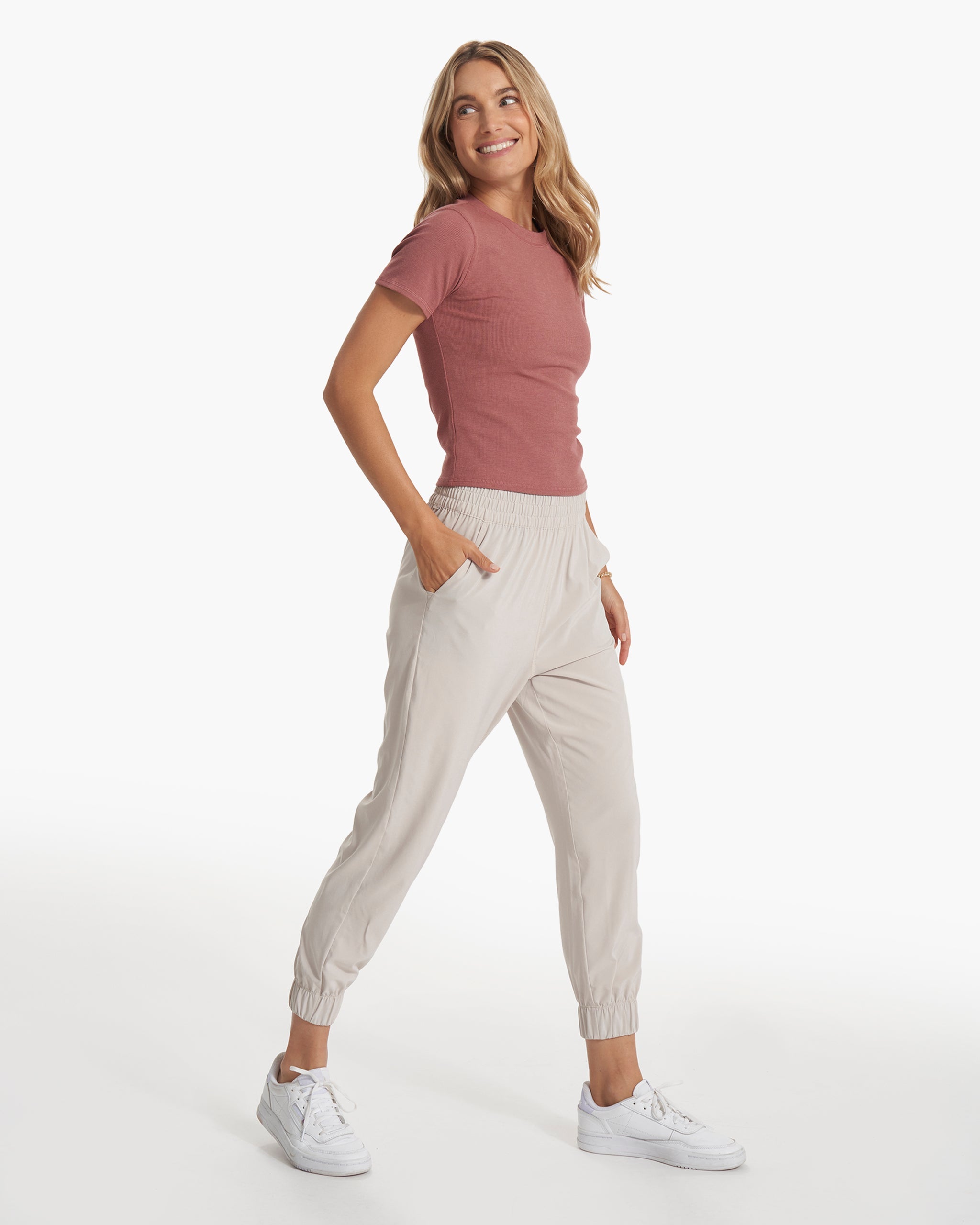 Pose Fitted Tee | Rosewood Heather