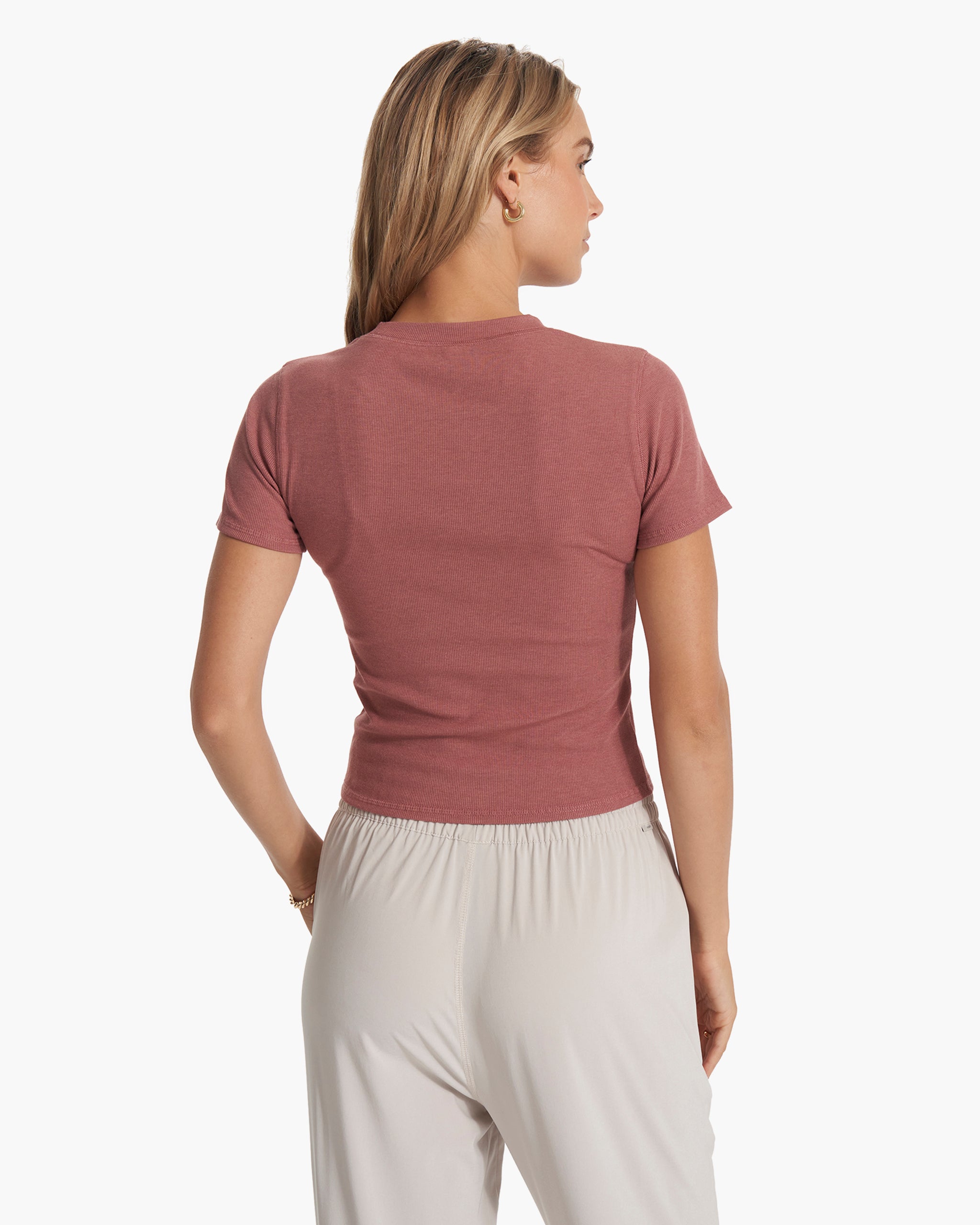 Pose Fitted Tee | Rosewood Heather