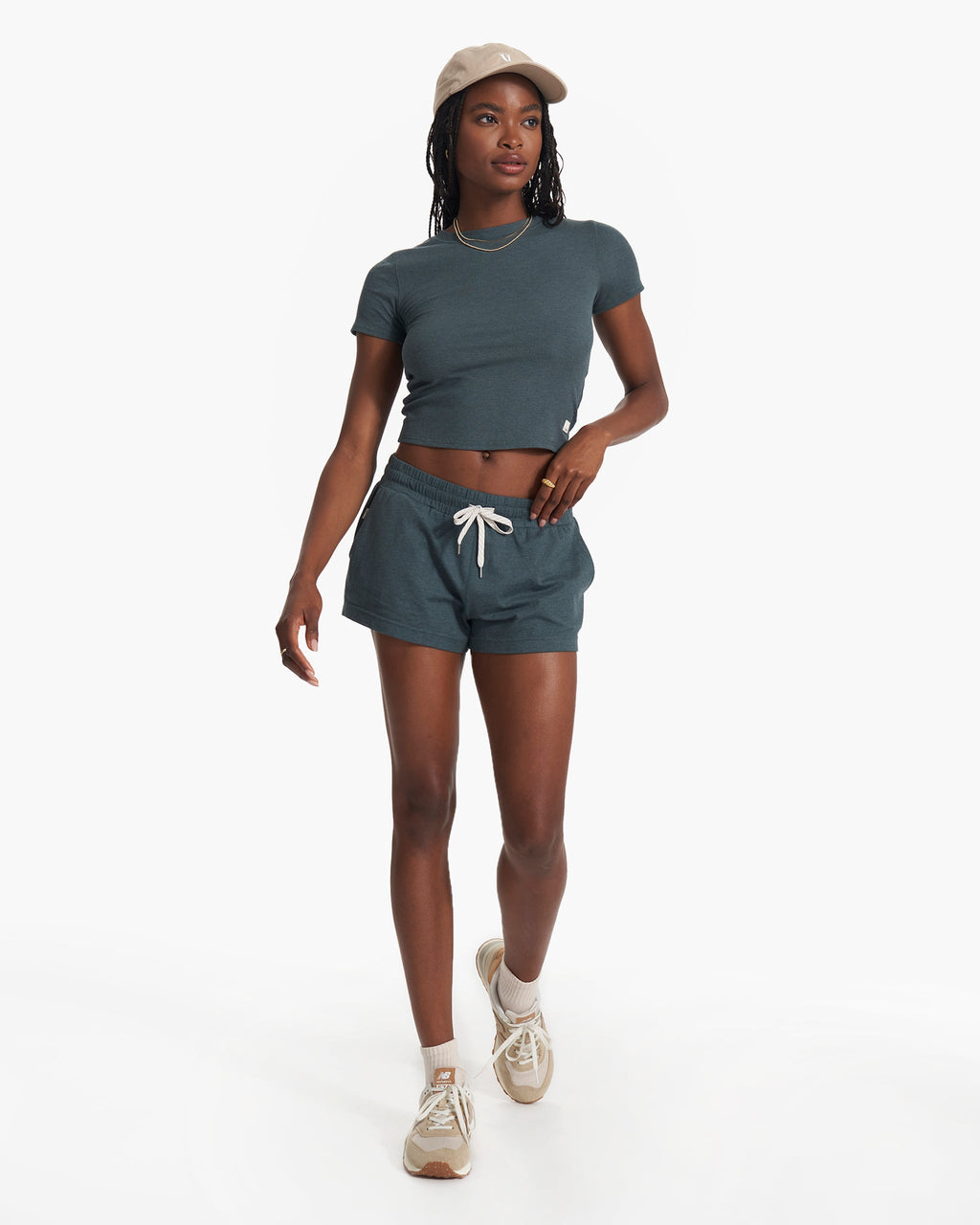 Pose Fitted Tee | Stone Heather