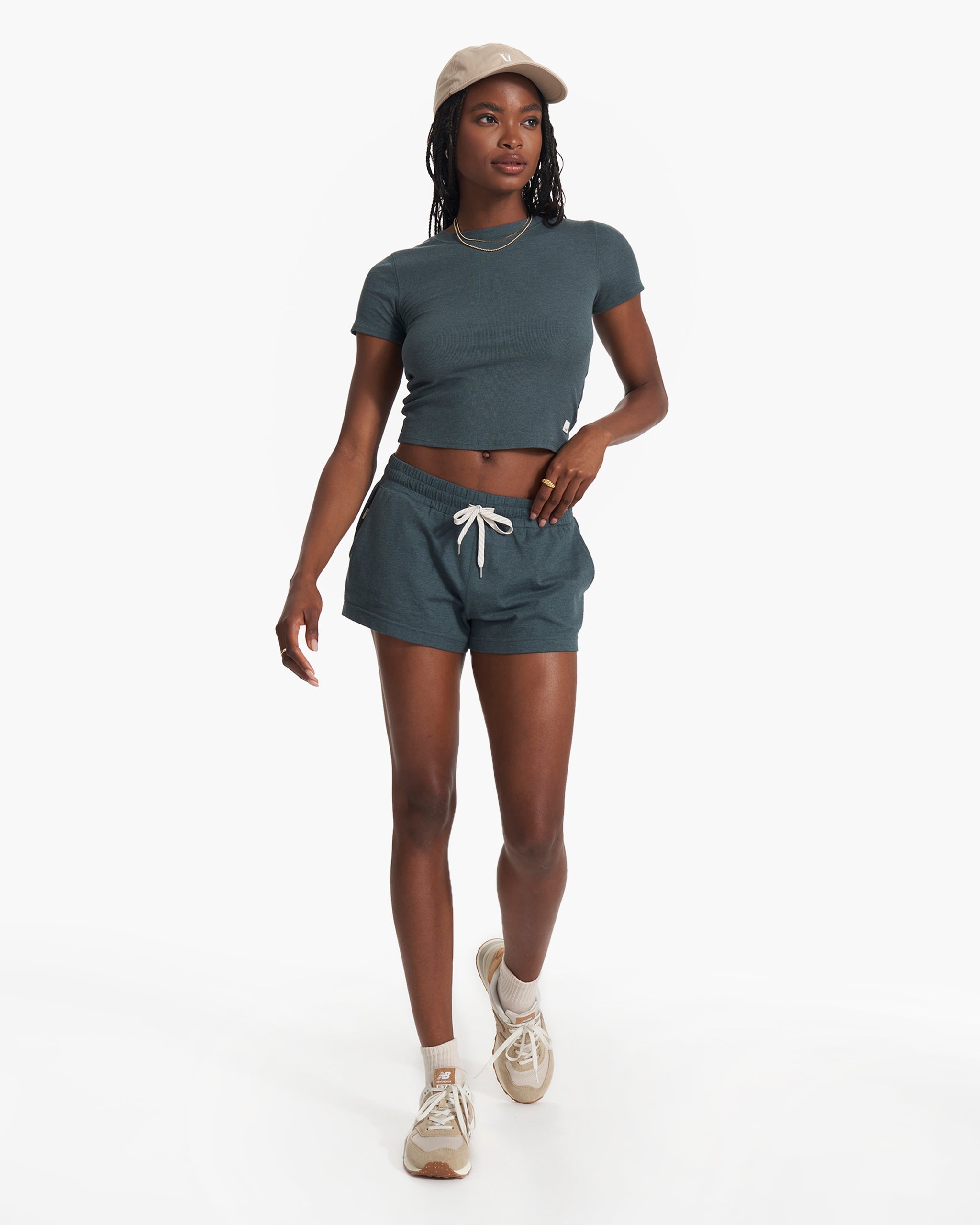 Pose Fitted Tee | Stone Heather