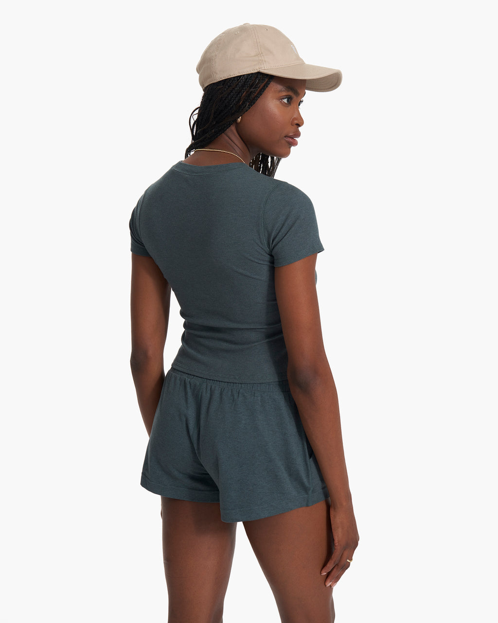 Pose Fitted Tee | Stone Heather